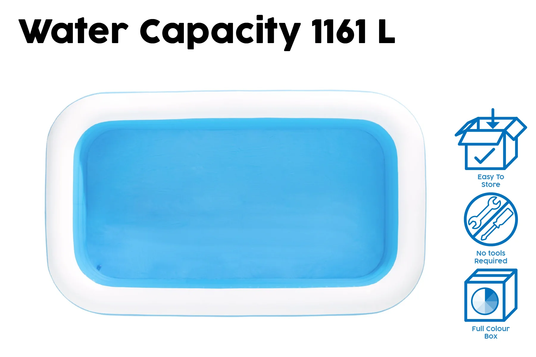 Inflatable Paddling Swimming Pool - 10ft - Image 9