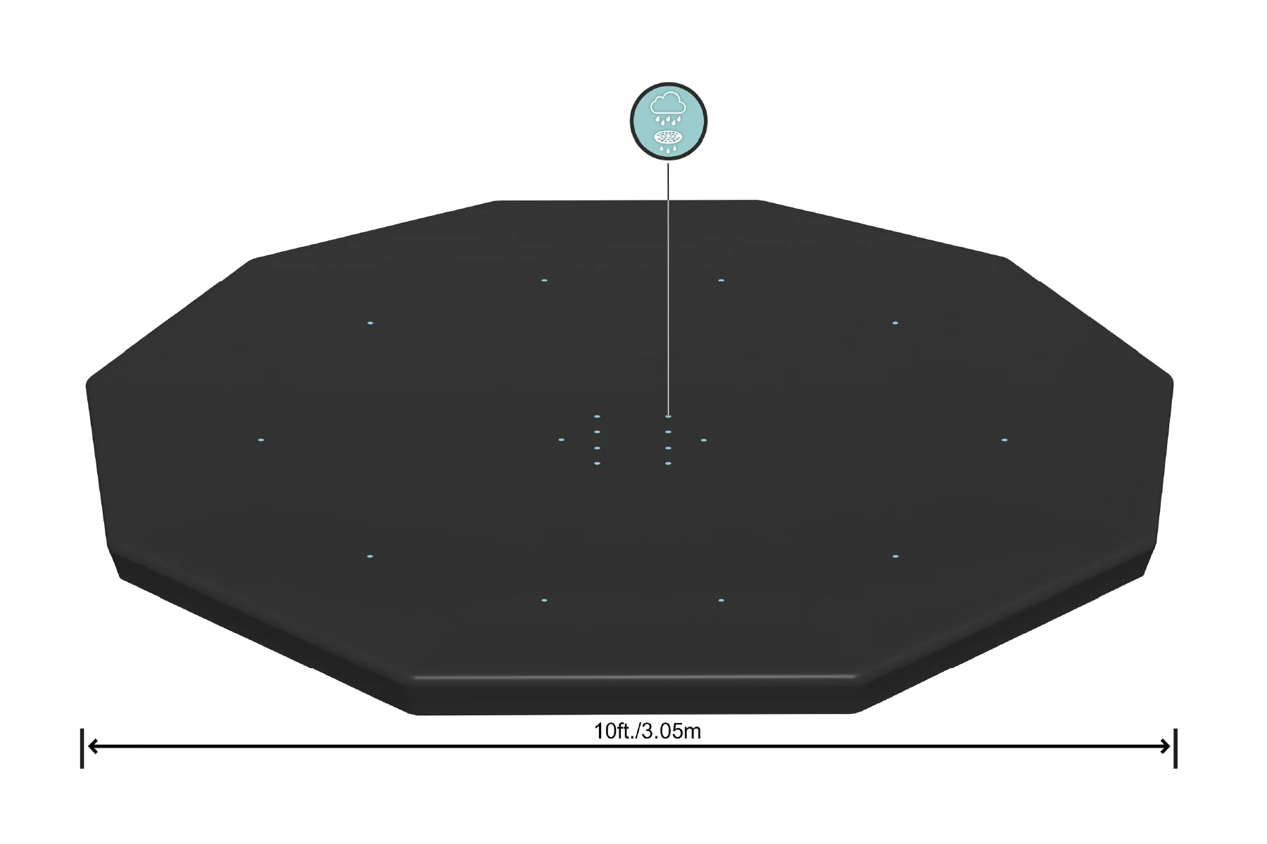 10ft Round Pool Cover for Steel Pro Above Ground Pools - Image 4