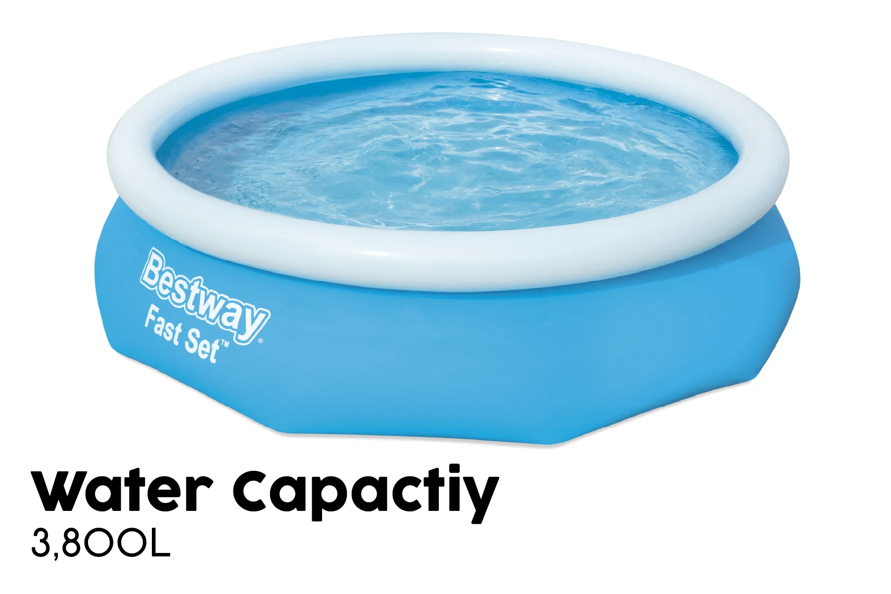 10ft x 30in Blue Round Fast Set Inflatable Above Ground Pool - Image 7