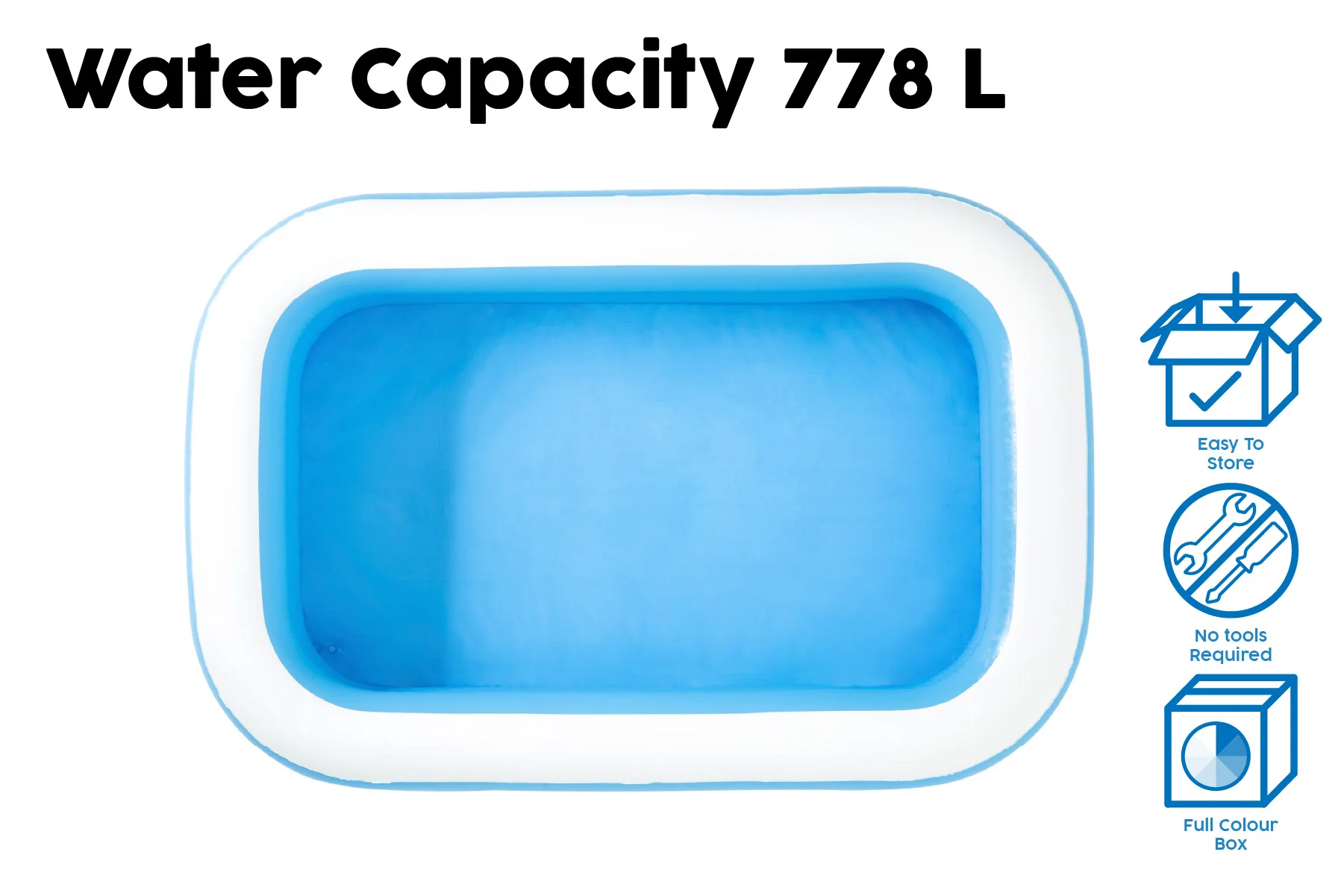 Inflatable Paddling Swimming Pool - 8.7ft - Image 9