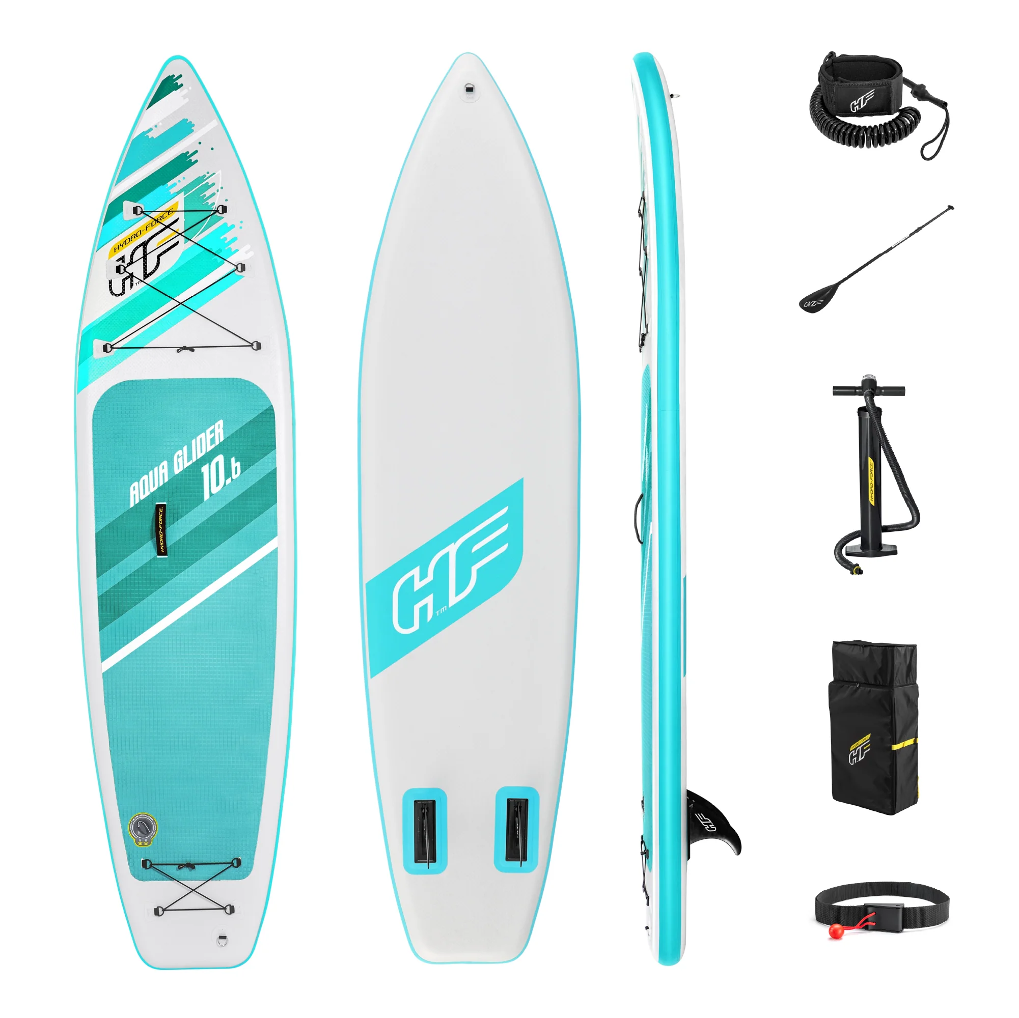 Hydro-Force 10ft 6" Inflatable Paddle Board SUP Set - Aqua Glider