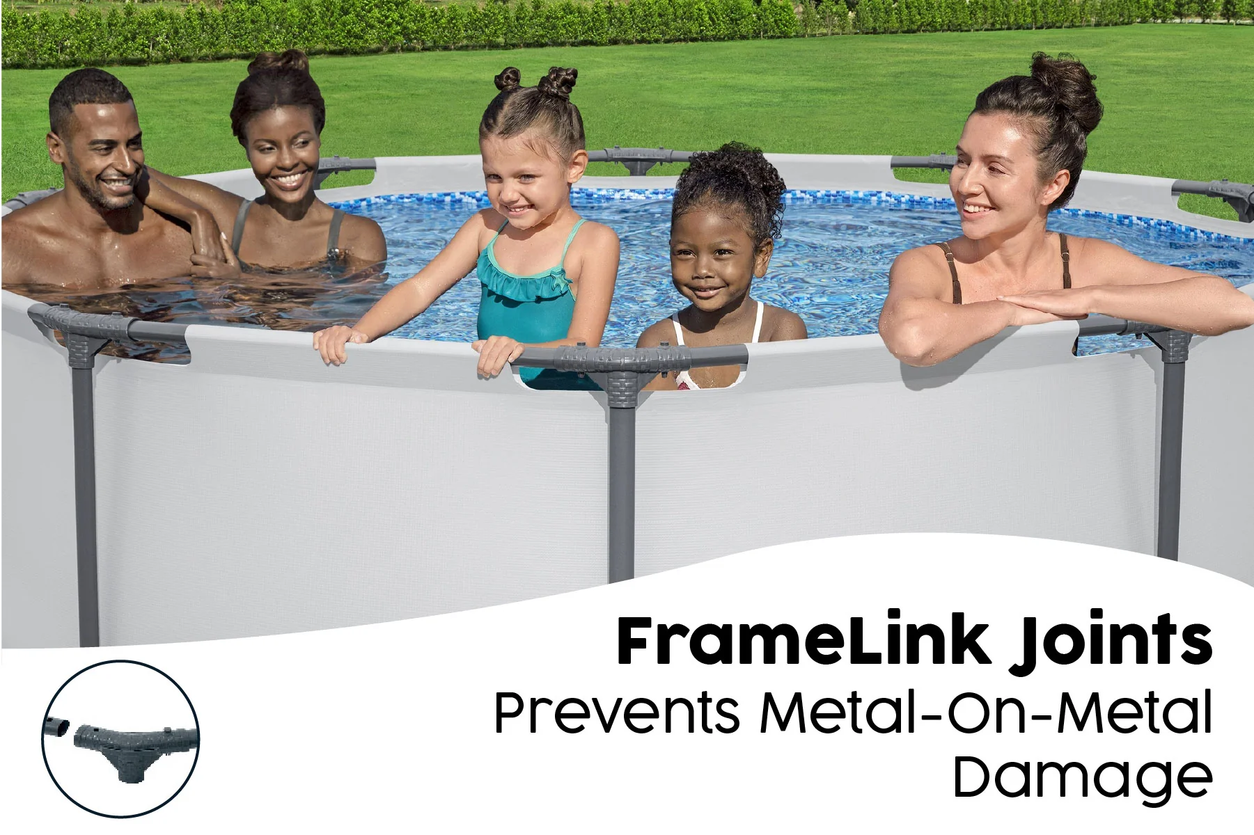 10ft x 30in Grey Round Steel Pro Max Above Ground Pool Set - Image 6