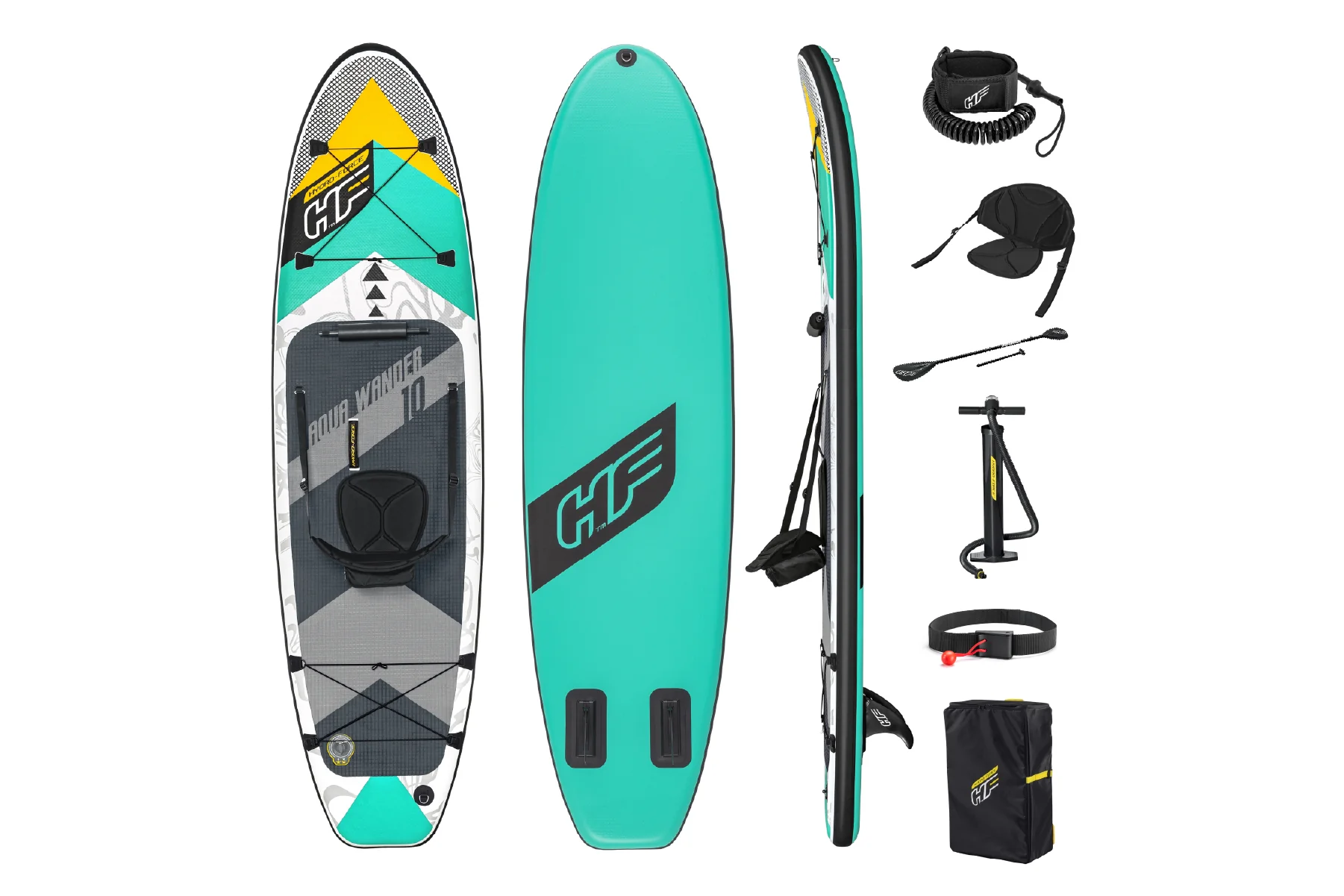 Hydro-Force 10ft Inflatable Paddle Board/ Kayak Set - Aqua Wander - Image 3