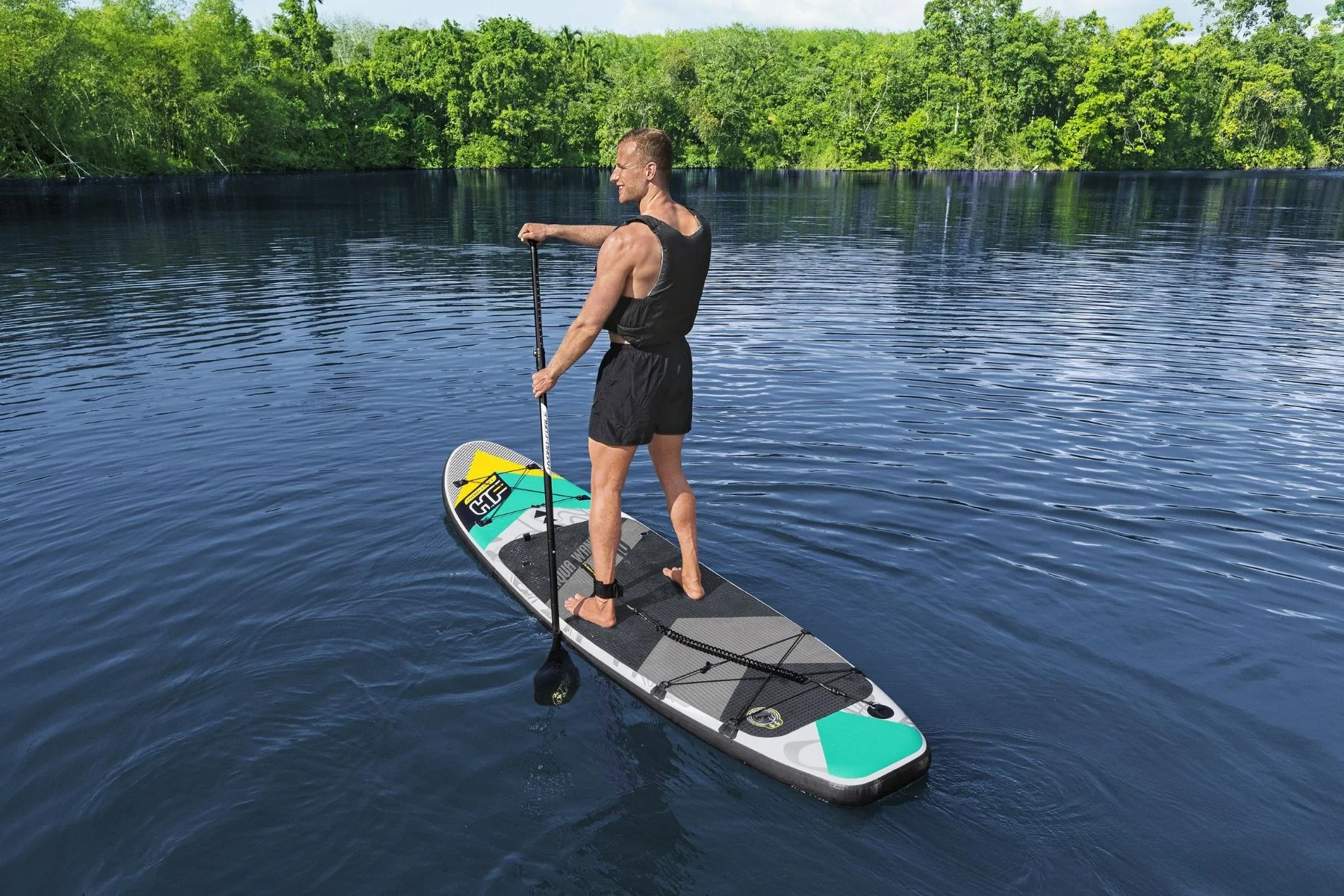 Hydro-Force 10ft Inflatable Paddle Board/ Kayak Set - Aqua Wander - Image 4