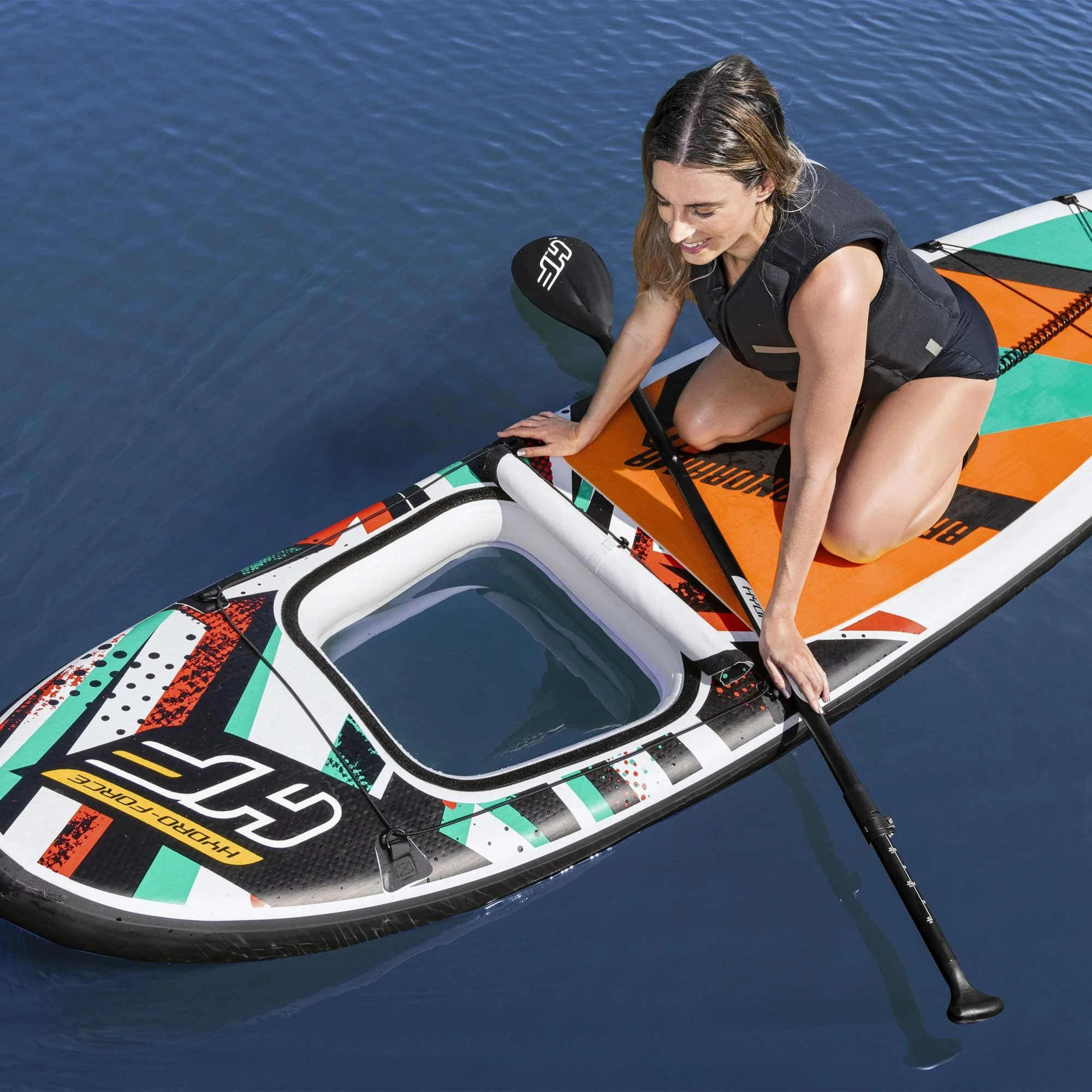 Hydro-Force 10ft Inflatable Paddle Board SUP Set - Breeze Panorama - Image 2