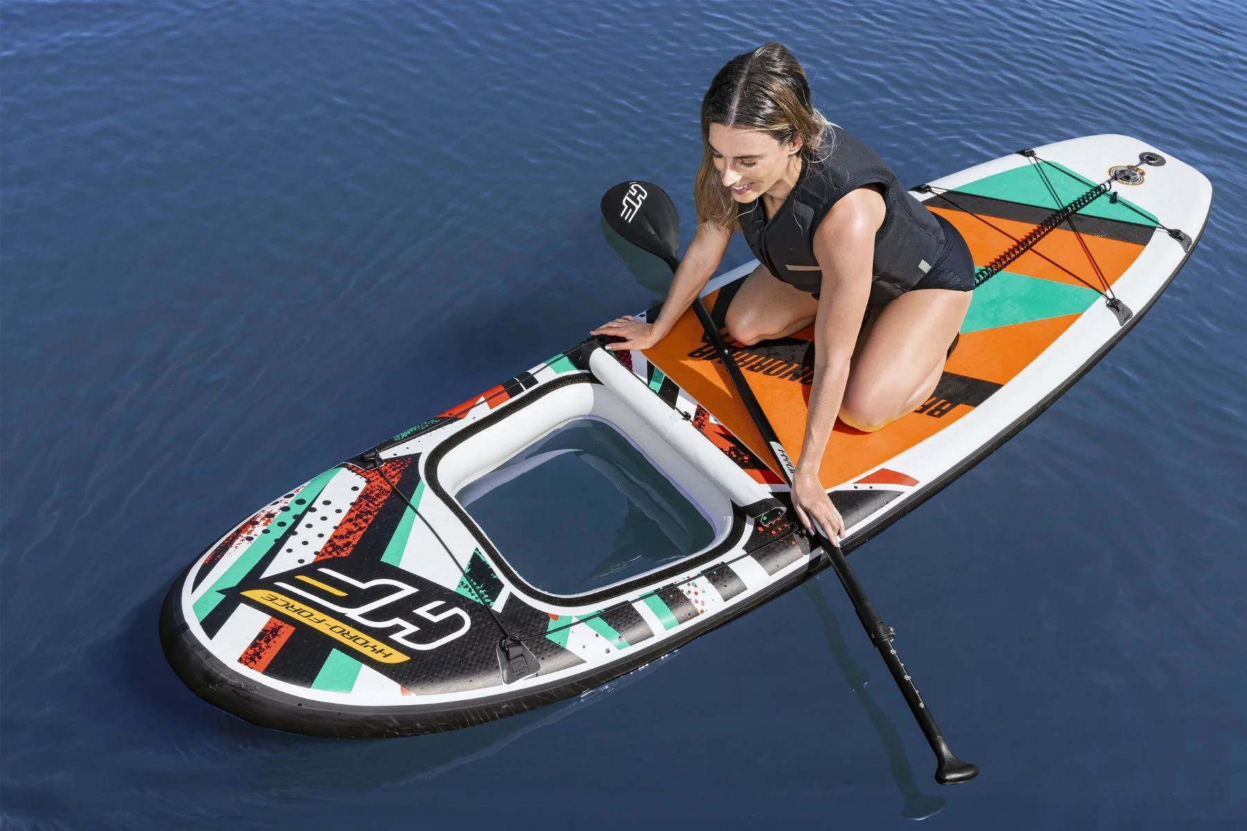 Hydro-Force 10ft Inflatable Paddle Board SUP Set - Breeze Panorama - Image 4