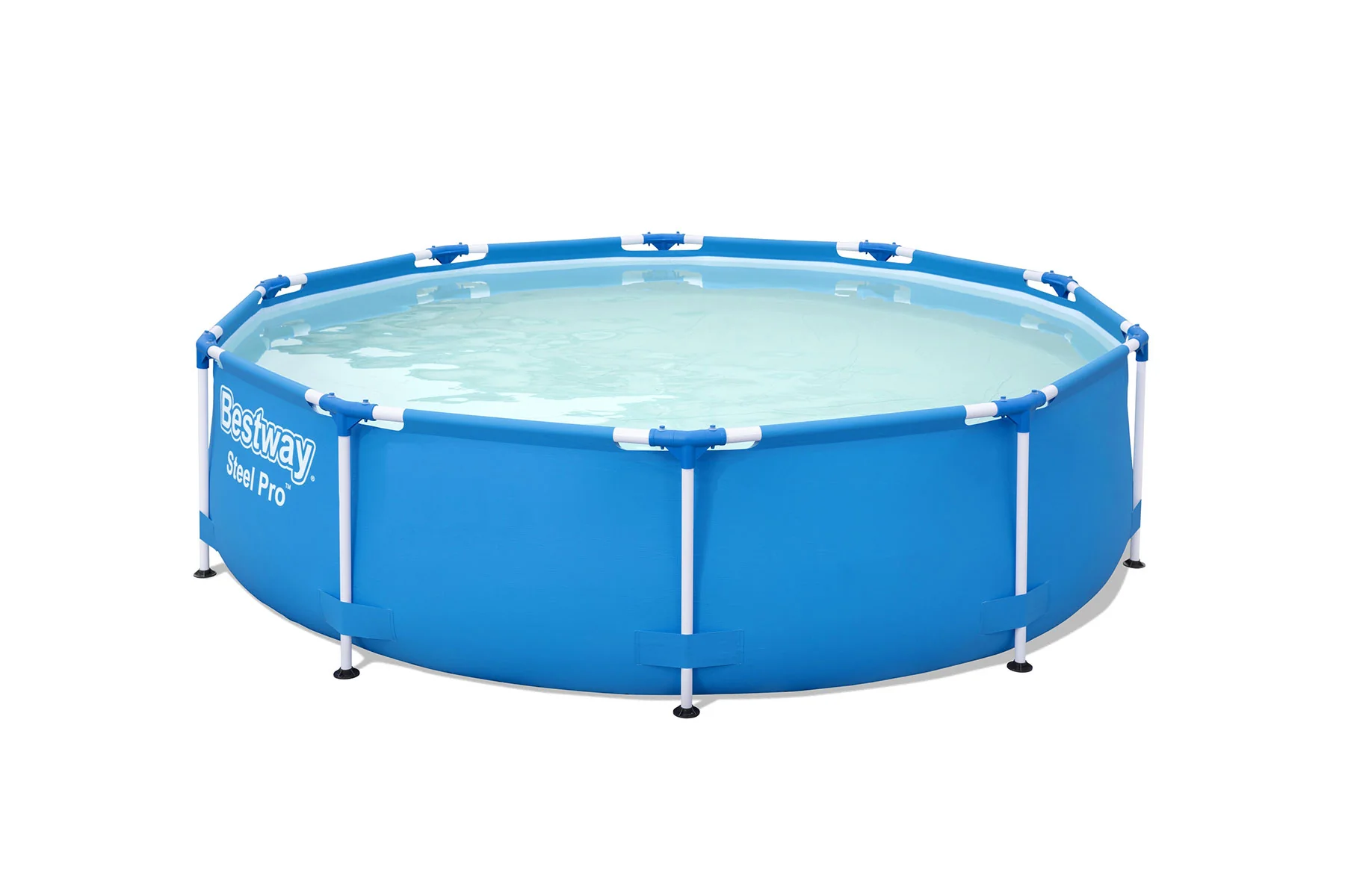 10ft x 30in Blue Round Steel Pro Above Ground Pool Set - Image 3