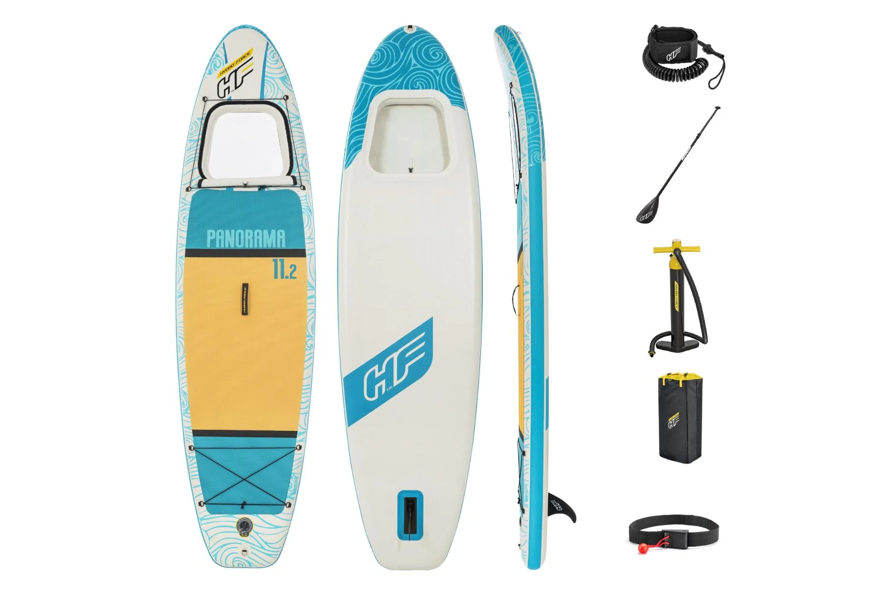 Hydro-Force 11ft Inflatable Paddle Board SUP Set - Panorama - Image 3