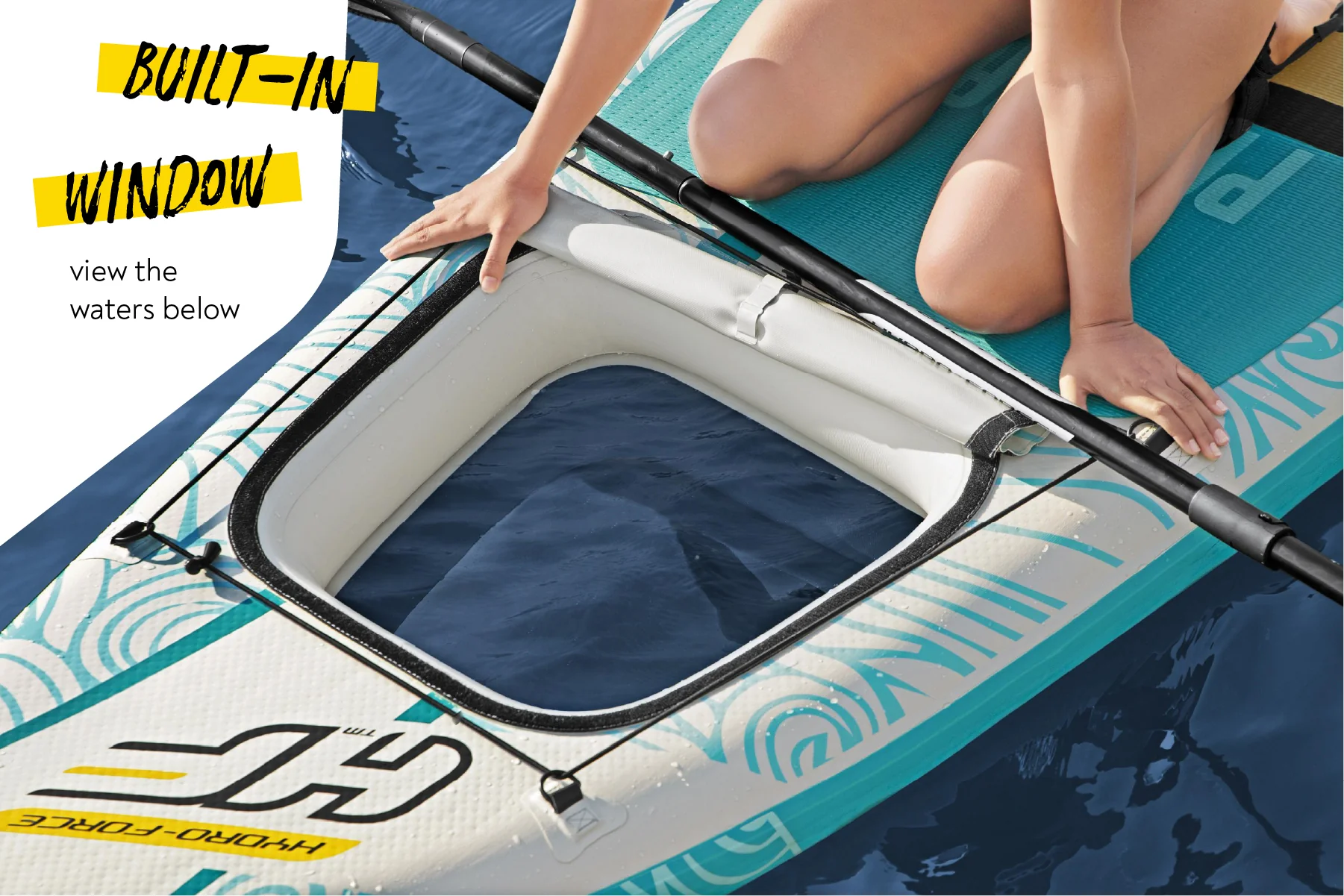 Hydro-Force 11ft Inflatable Paddle Board SUP Set - Panorama - Image 5