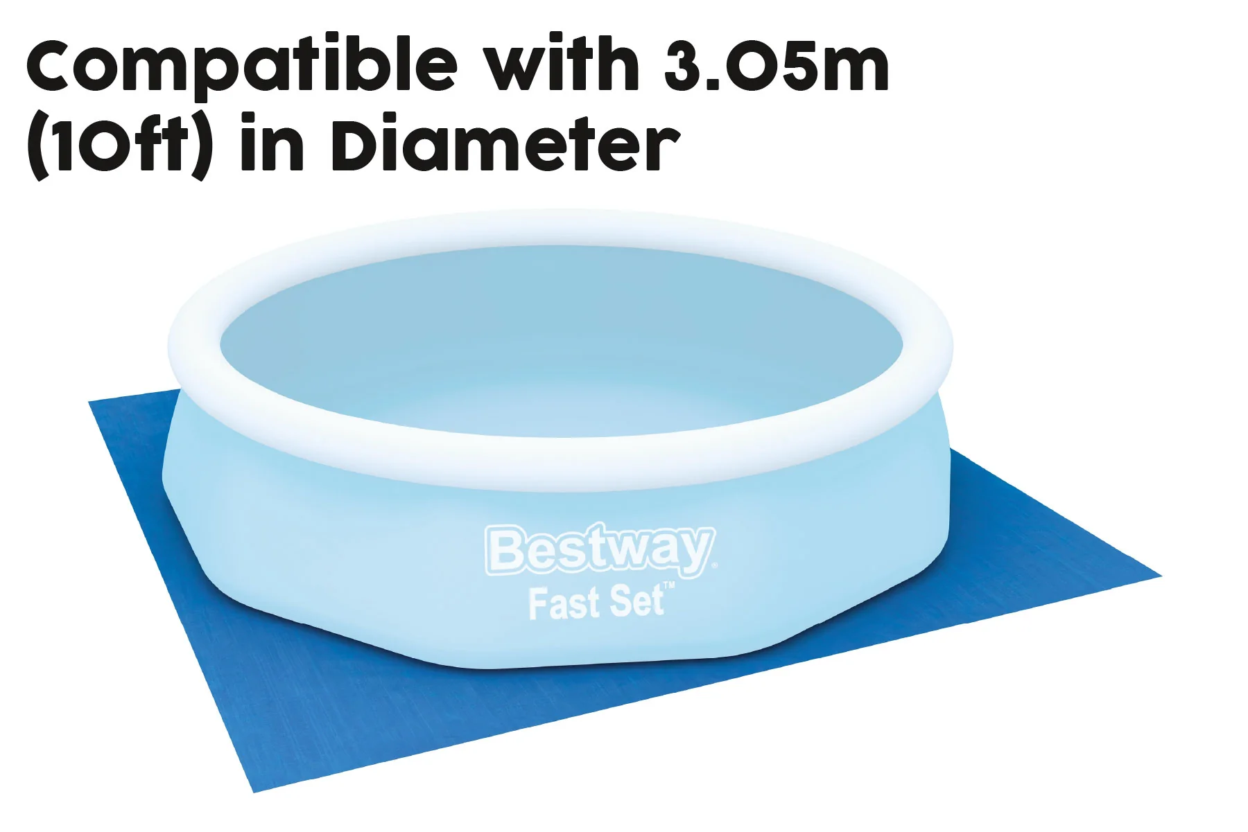 11ft Pool Ground Sheet for Inflatable Fast Set Pools - Image 7