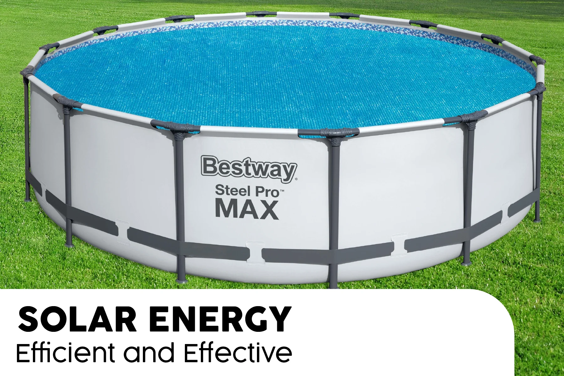 12ft Solar Pool Cover for Steel Pro Max Above Ground Pool - Image 6