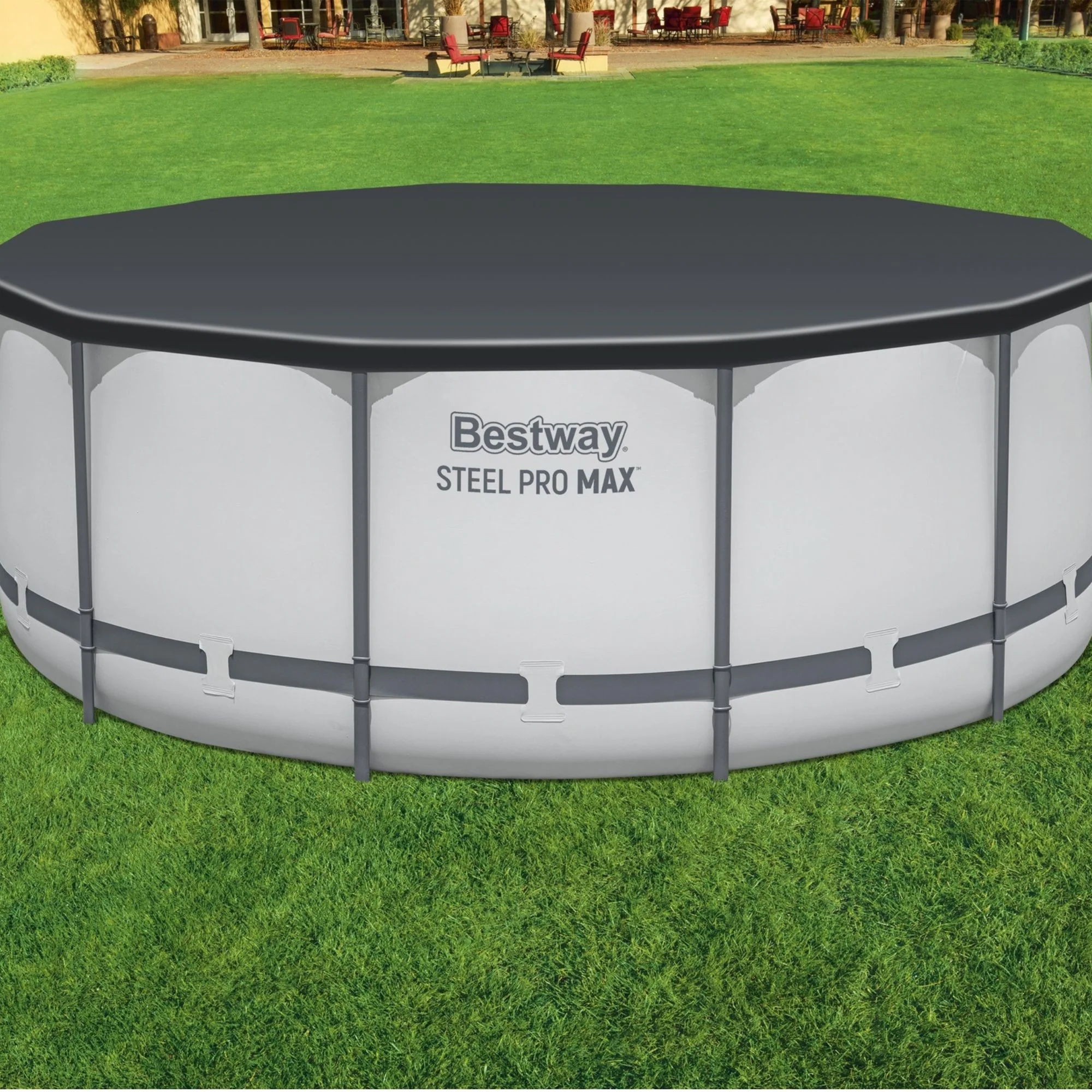 12ft Pool Cover For Steel Pro Max Above Ground Pools - Image 2
