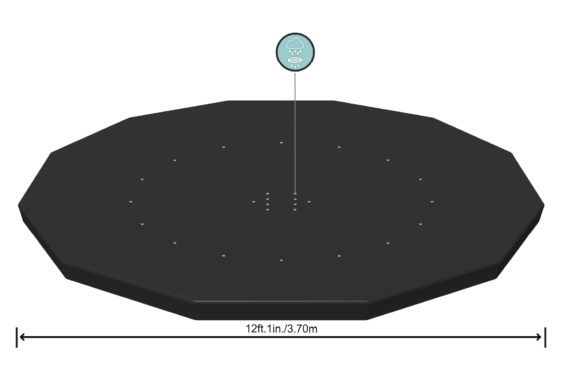 12ft Pool Cover For Steel Pro Max Above Ground Pools - Image 7