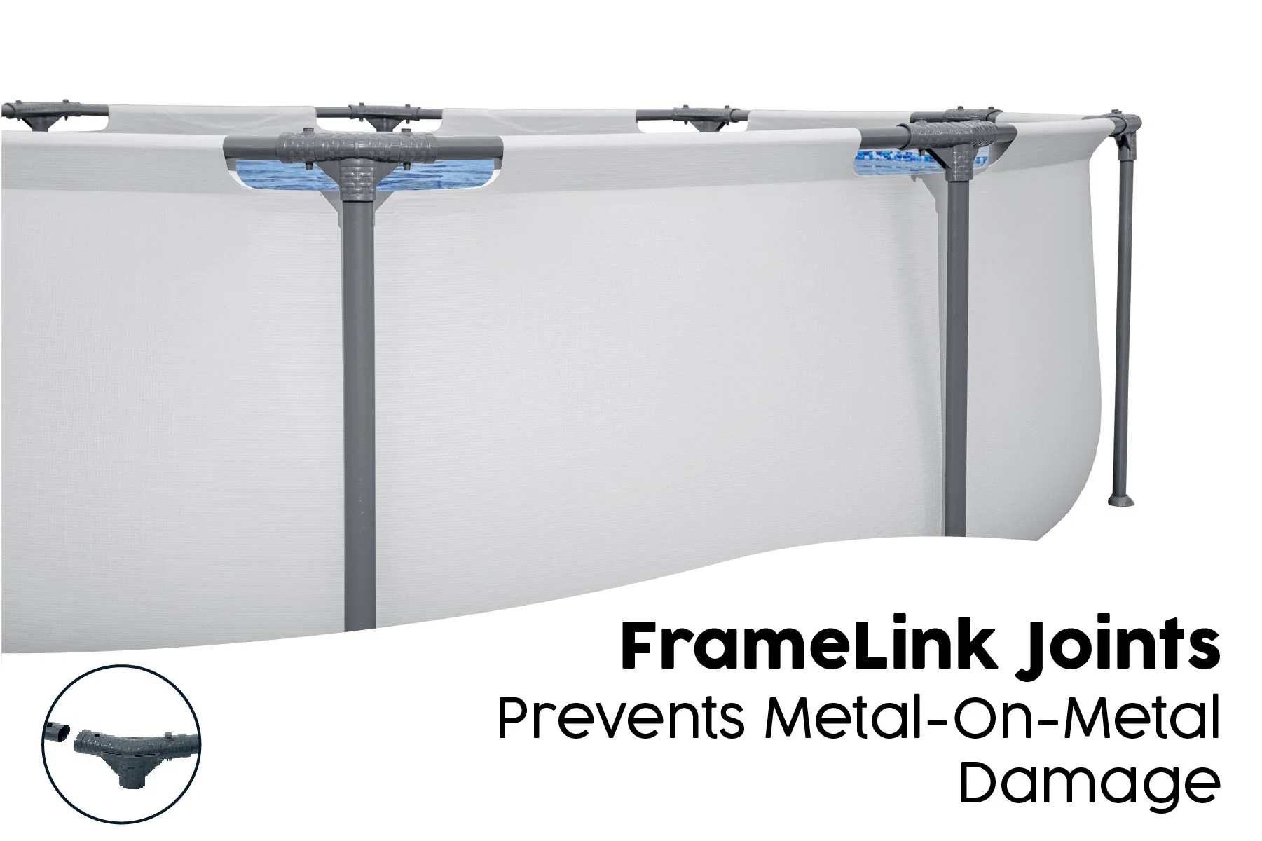 12ft x 30in Grey Round Steel Pro Max Above Ground Pool Set - Image 7