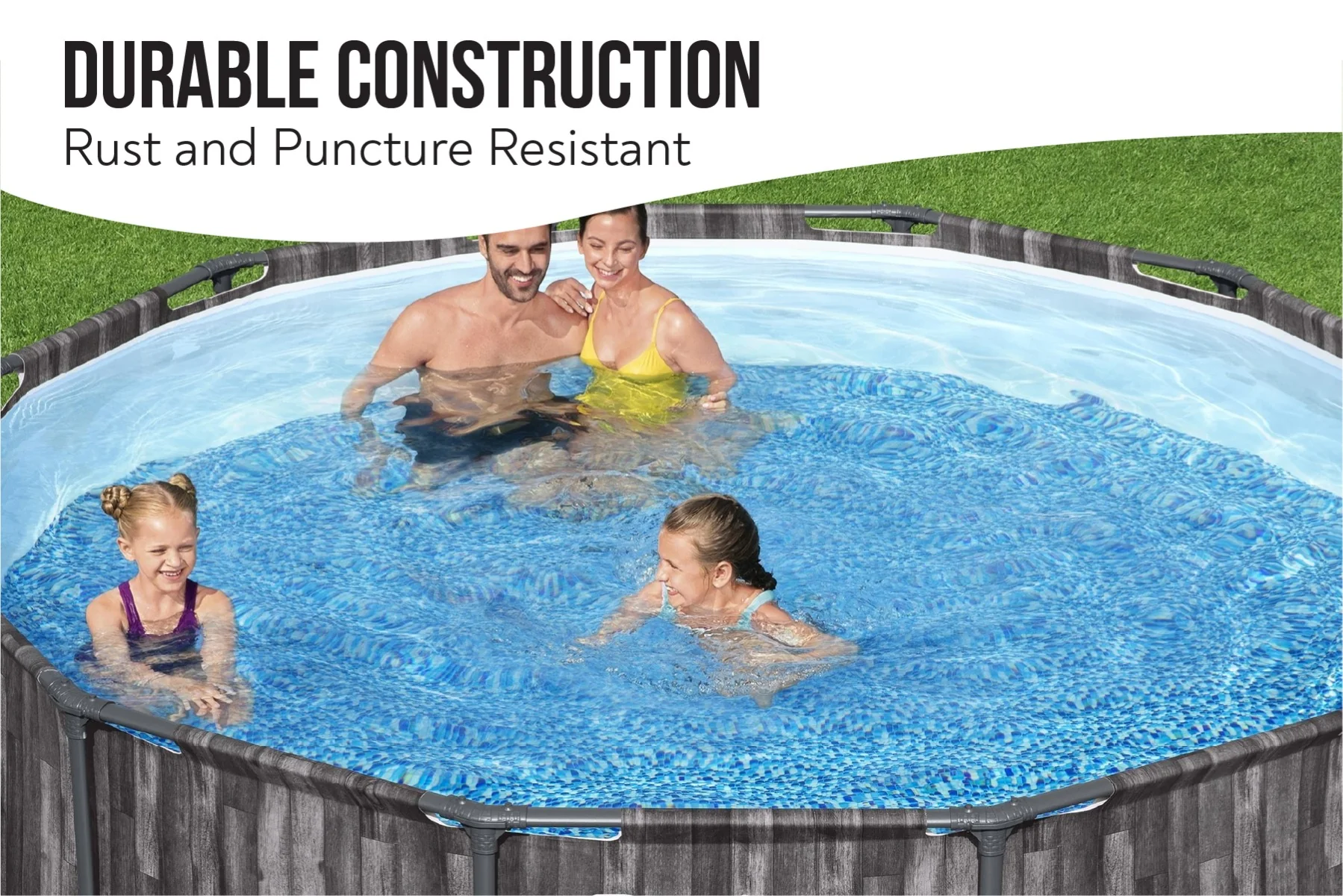 12ft x 30in Grey Round Steel Pro Max Above Ground Pool Set - Outlet - Image 5