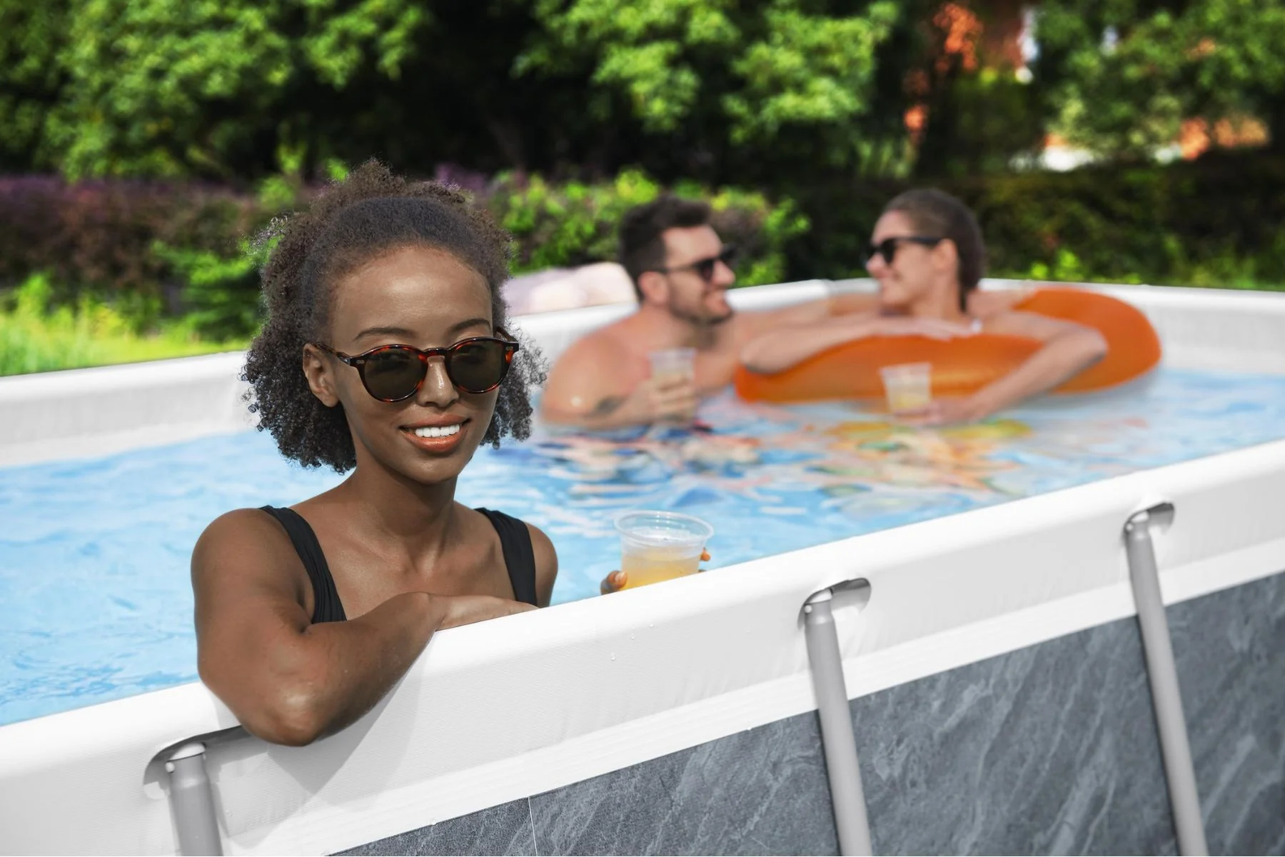 13.3ft x 6.7ft x 39.5in Rectangular Steel Pro MAX Above Ground Pool Set - Image 5