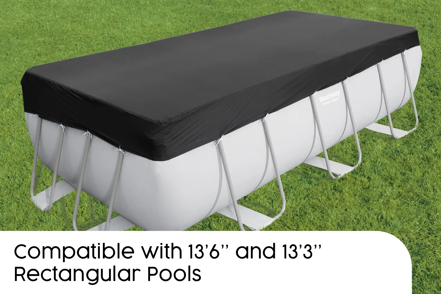13ft inch Rectangular Pool Cover for Power Steel Above Ground Pools - Image 5