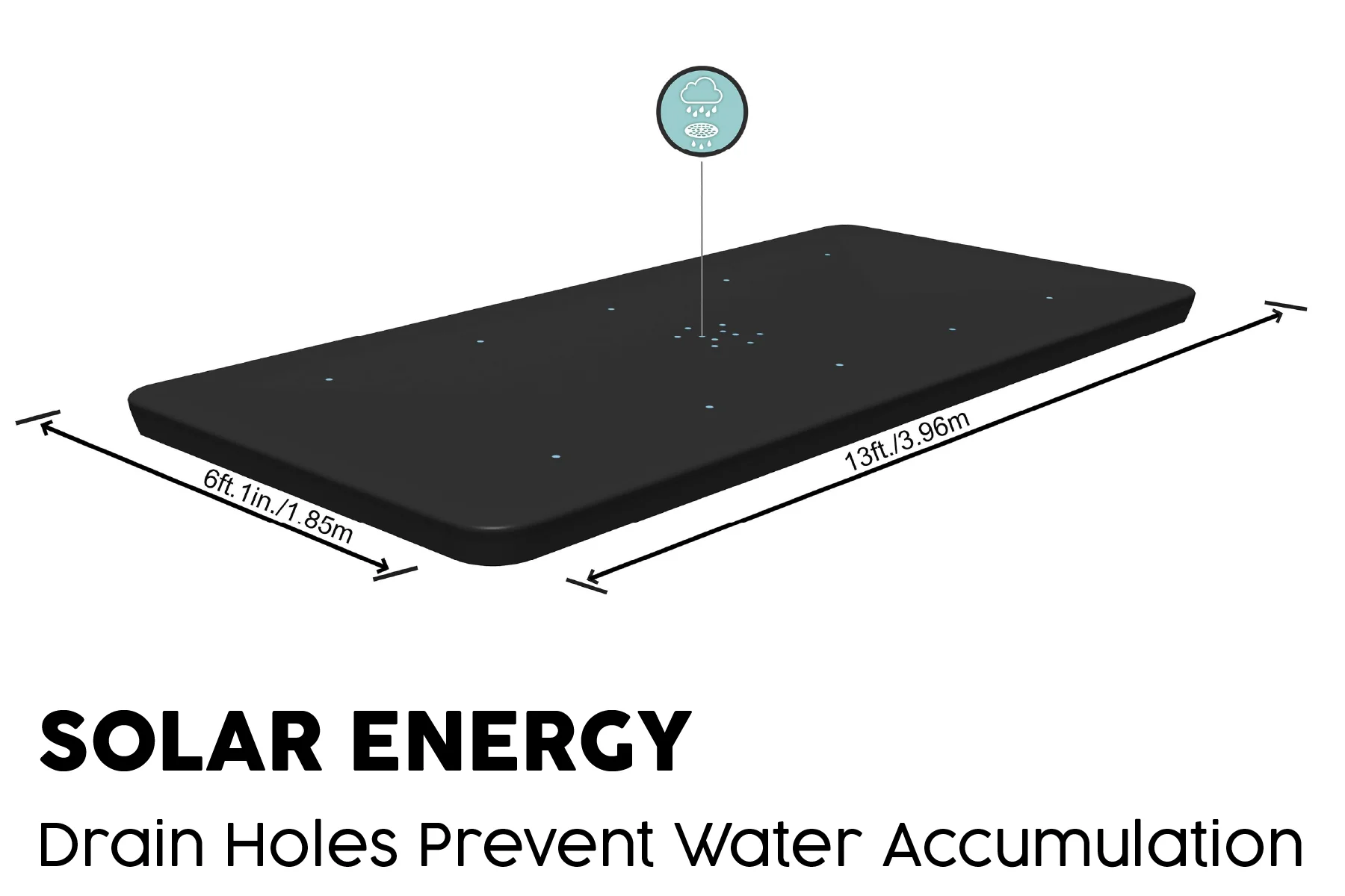 13ft inch Rectangular Pool Cover for Power Steel Above Ground Pools - Image 7