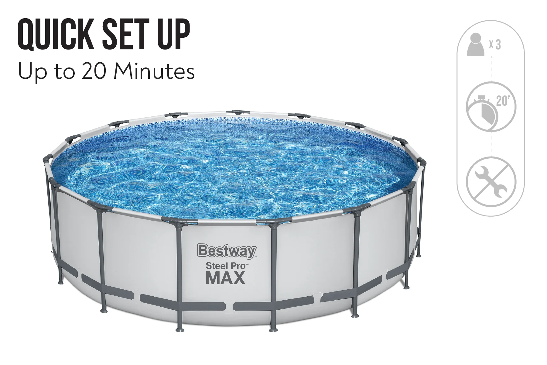 14ft x 48in Round Steel Pro Max Above Ground Pool Set - Outlet - Image 8
