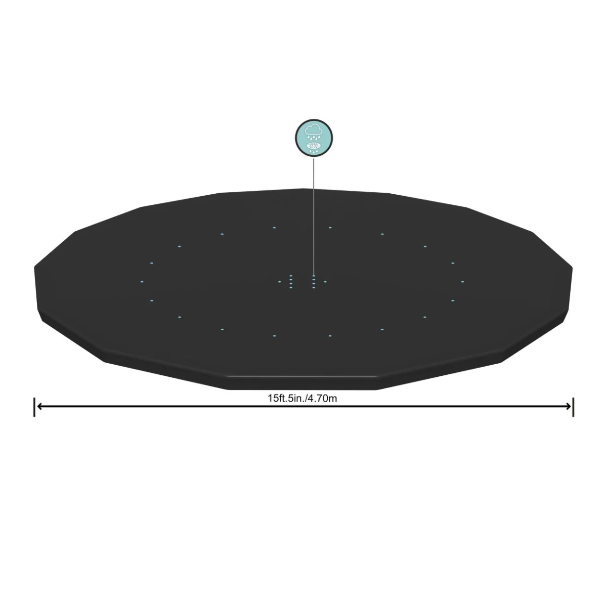 15ft Round Pool Cover for Steel Pro Max Above Ground Pools - Image 5