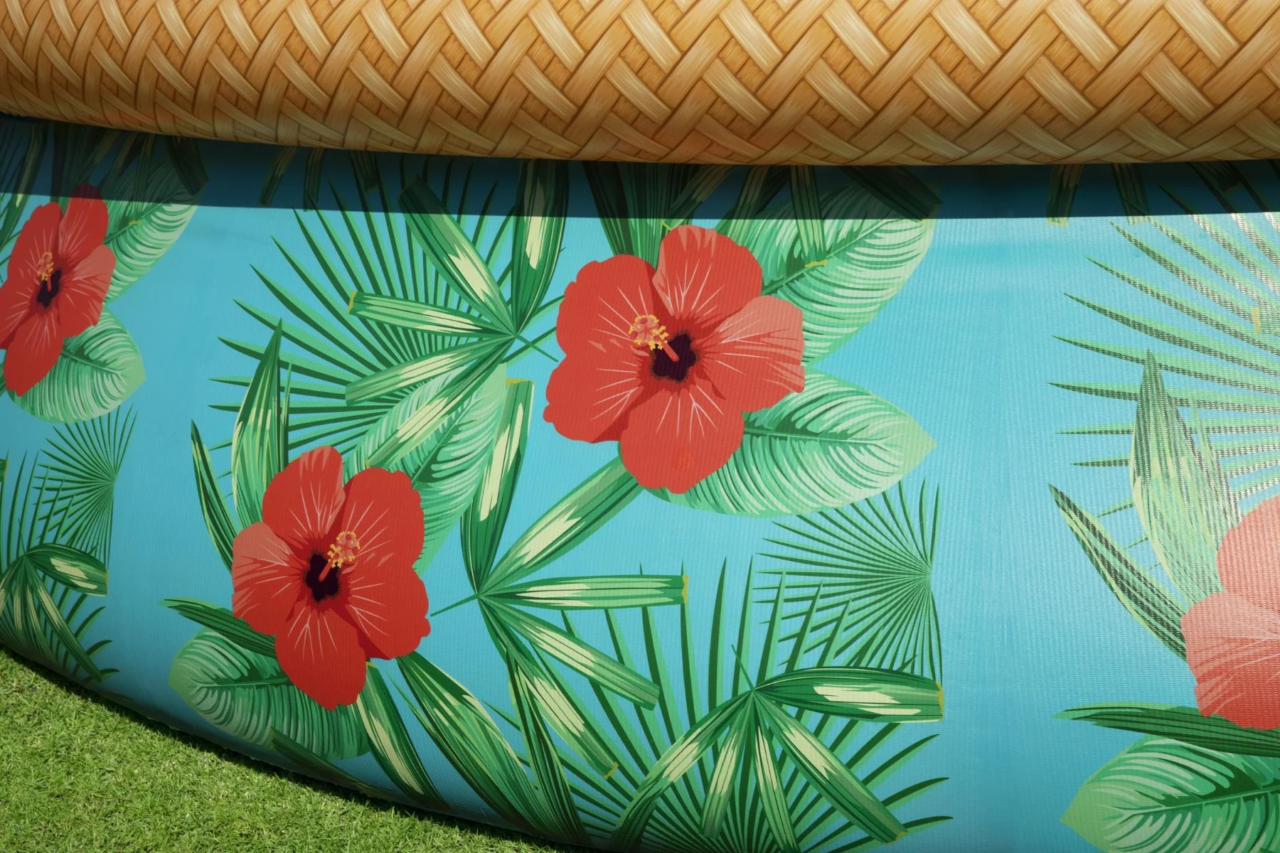 15ft x 33in Tropical Print Round Fast Set Inflatable Above Ground Pool Set - Image 7