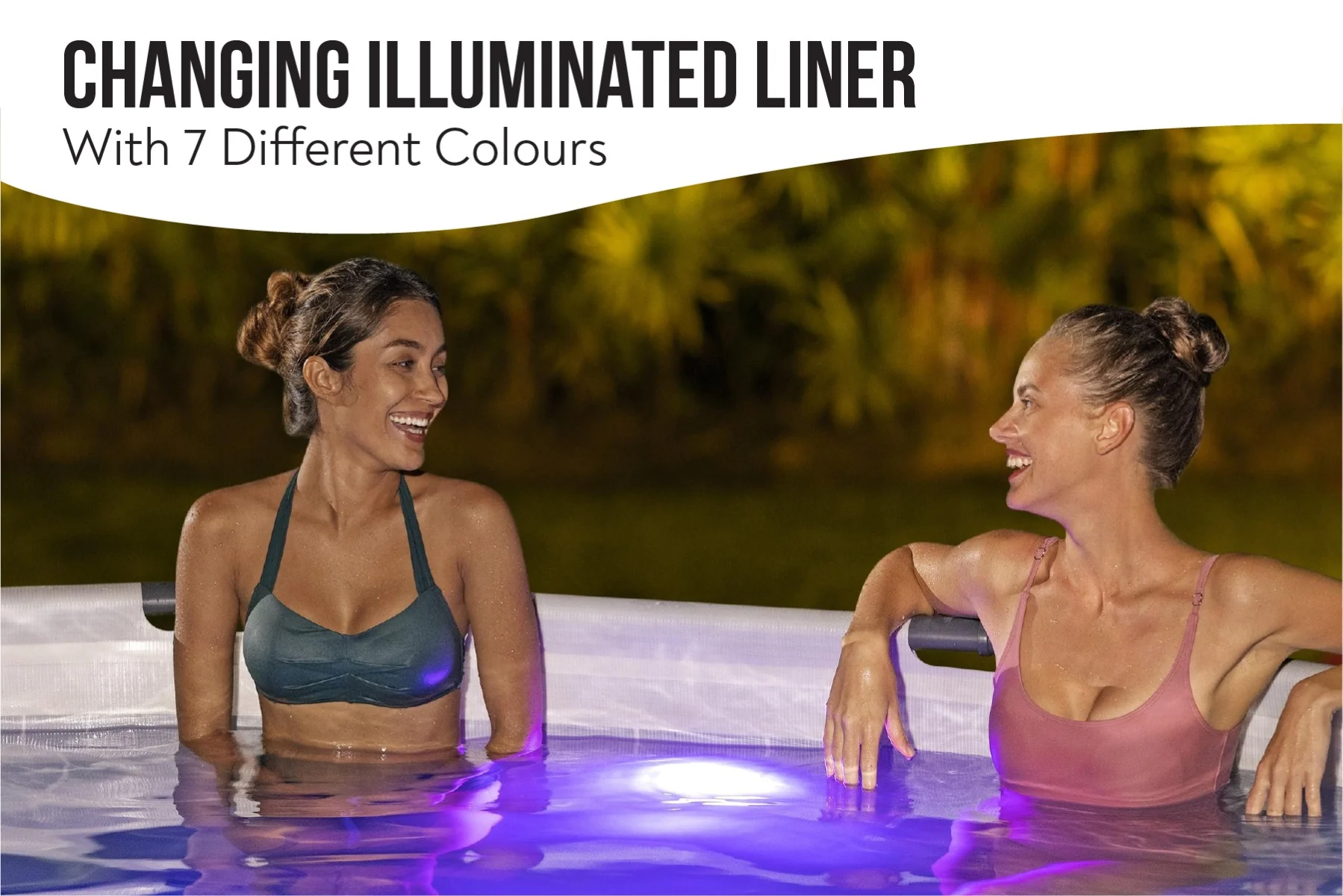 15ft x 42in Dark Grey LED Round Steel Pro Max Above Ground Pool Set - Image 5