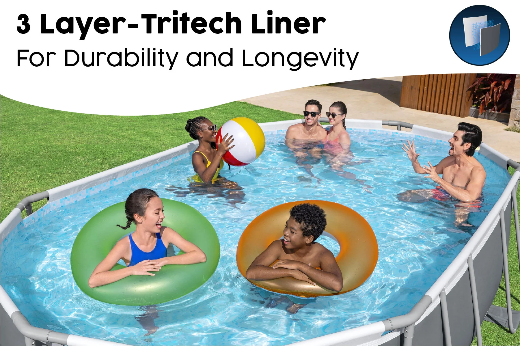 16ft x 42in Dark Grey Oval Steel Pro MAX Above Ground Pool Set - Image 6
