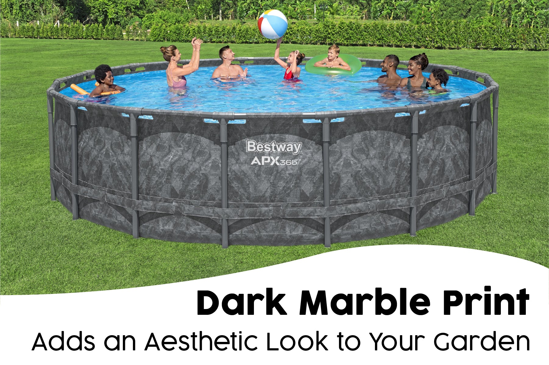 18ft x 52in Grey Round APX 365 Above Ground Pool Set - Image 8