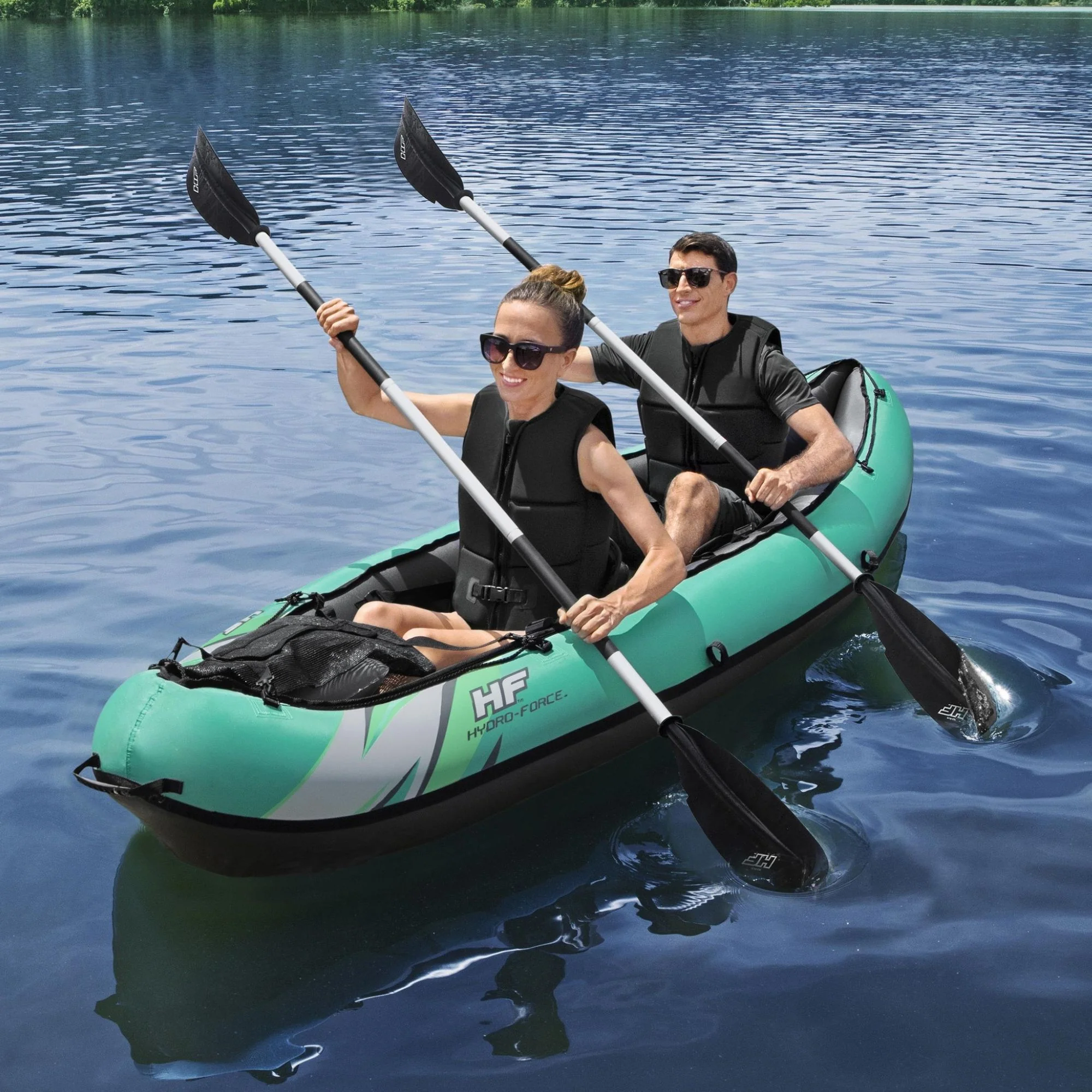 Hydro-force 2 Person Inflatable Kayak Set - Ventura - Image 2