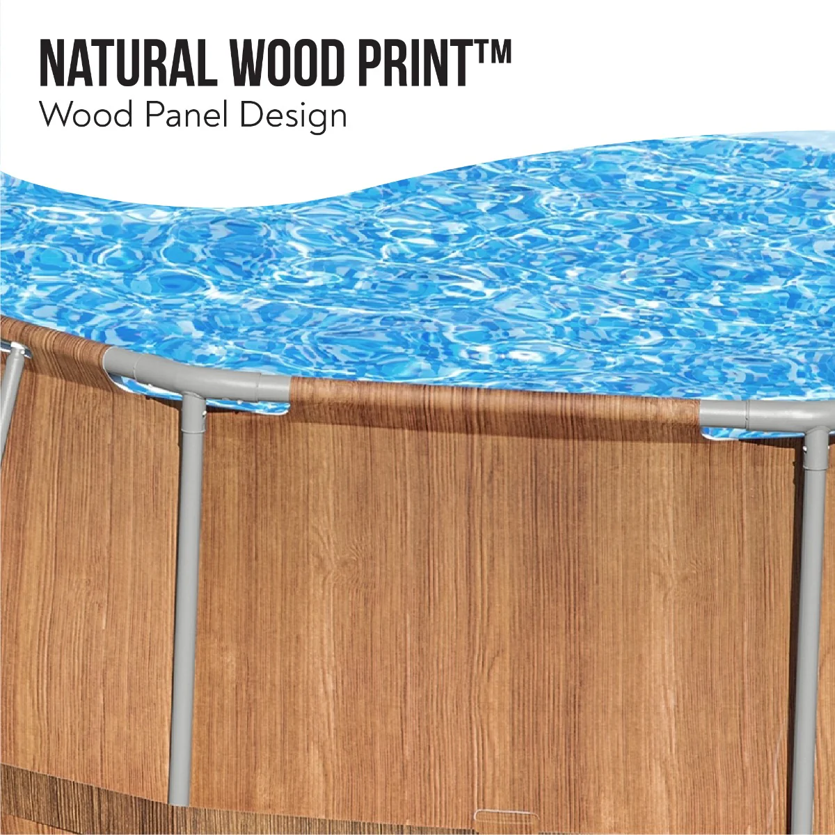 20ft Power Steel Comfort Jet Stone-Print Oval Pool Set - Image 6