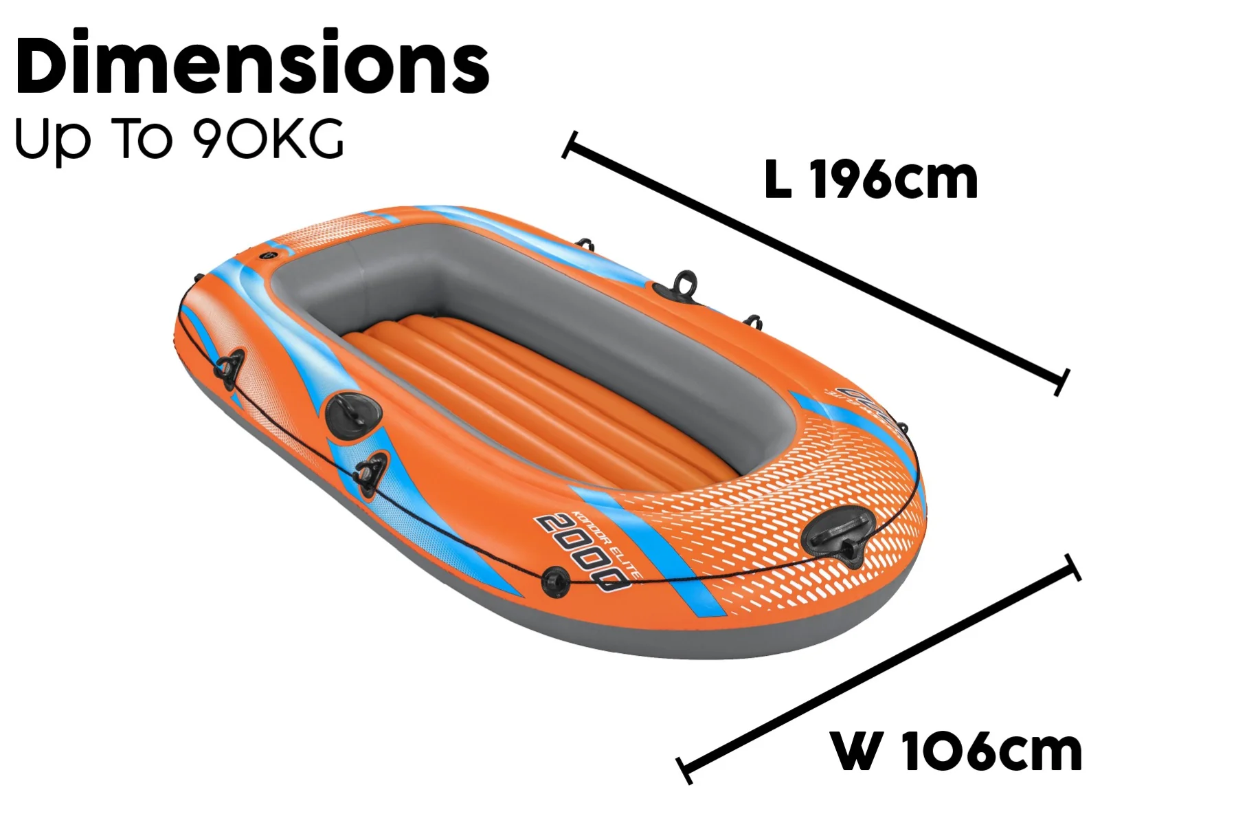2 Person Inflatable Boat Set Kondor Elite 2000 - Image 9