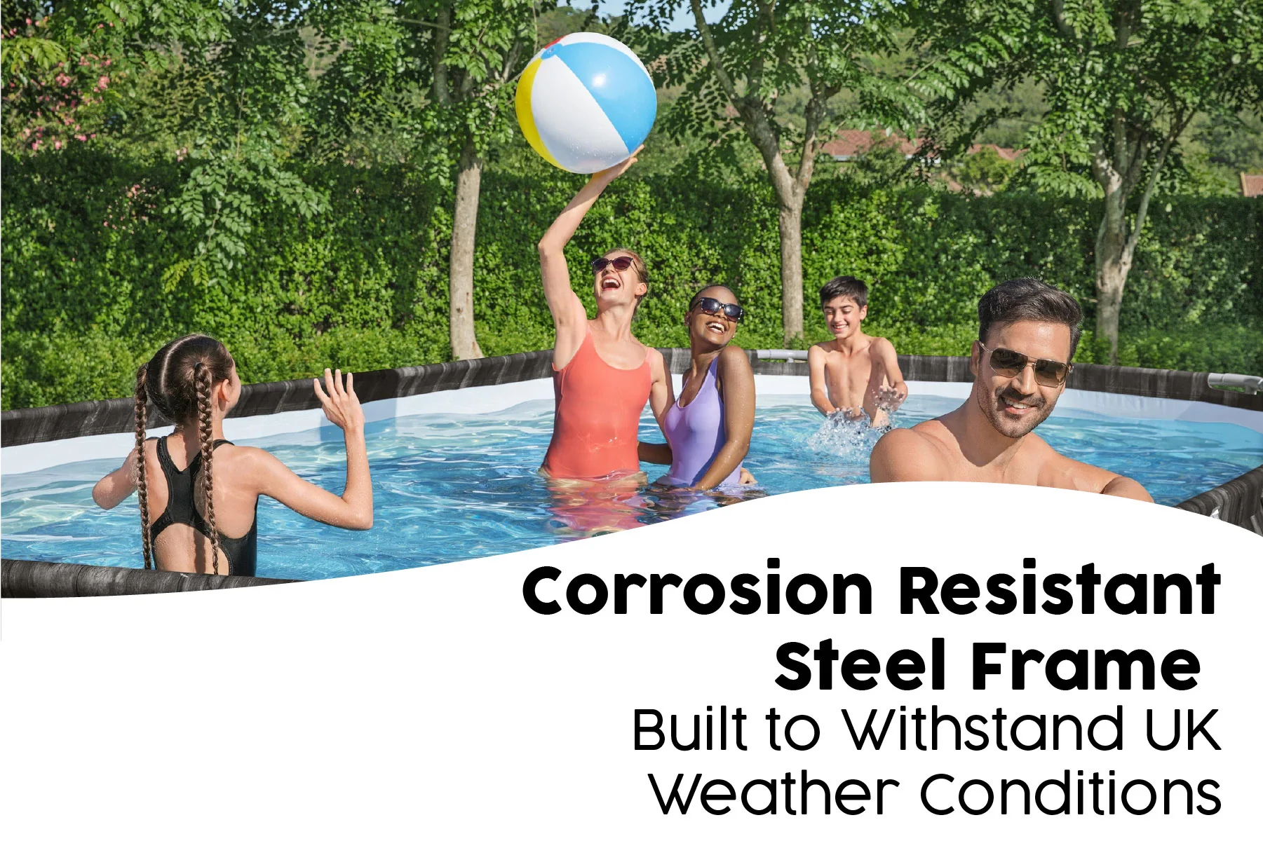 20ft x 48in Wood Print Oval Steel Pro Max Above Ground Pool Set - Image 5