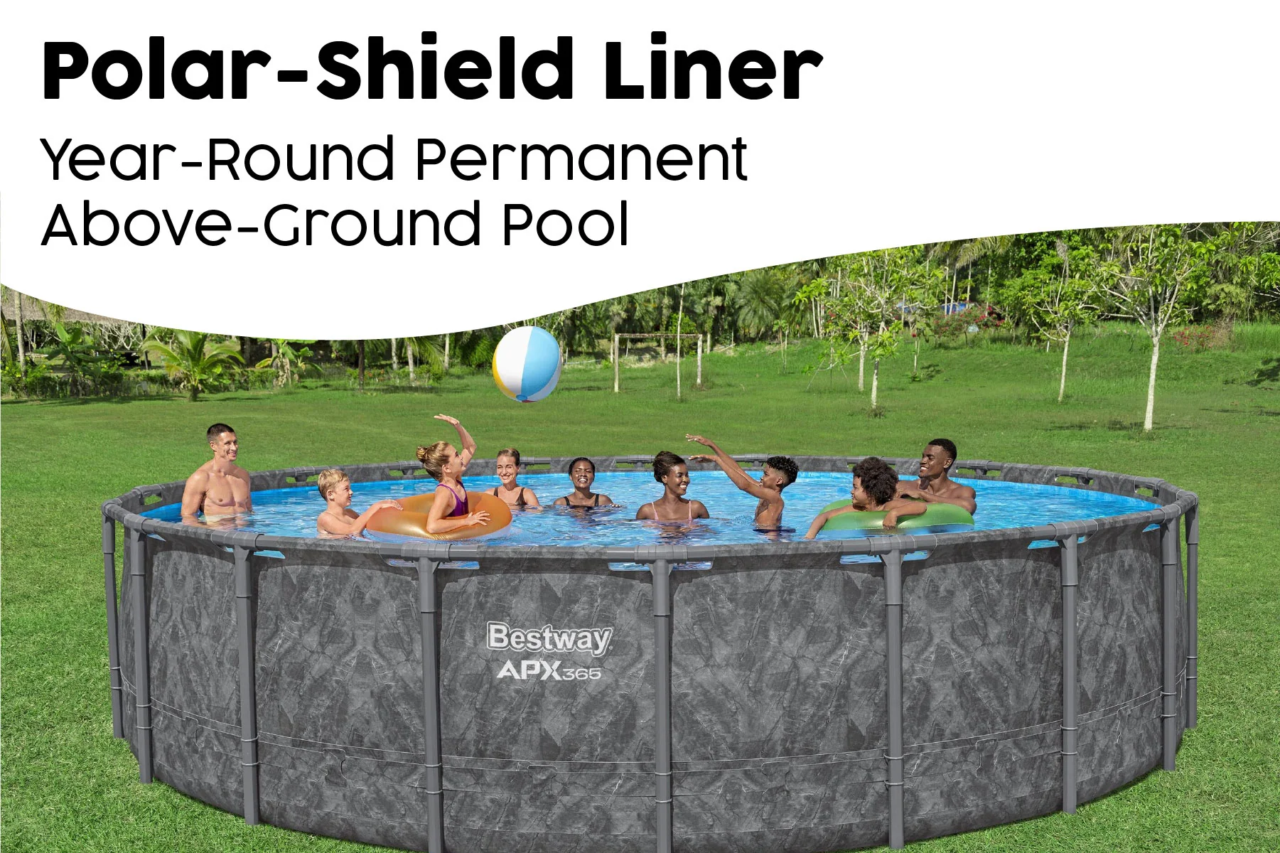 20ft x 52in Grey Round APX 365 Above Ground Pool Set - Image 6