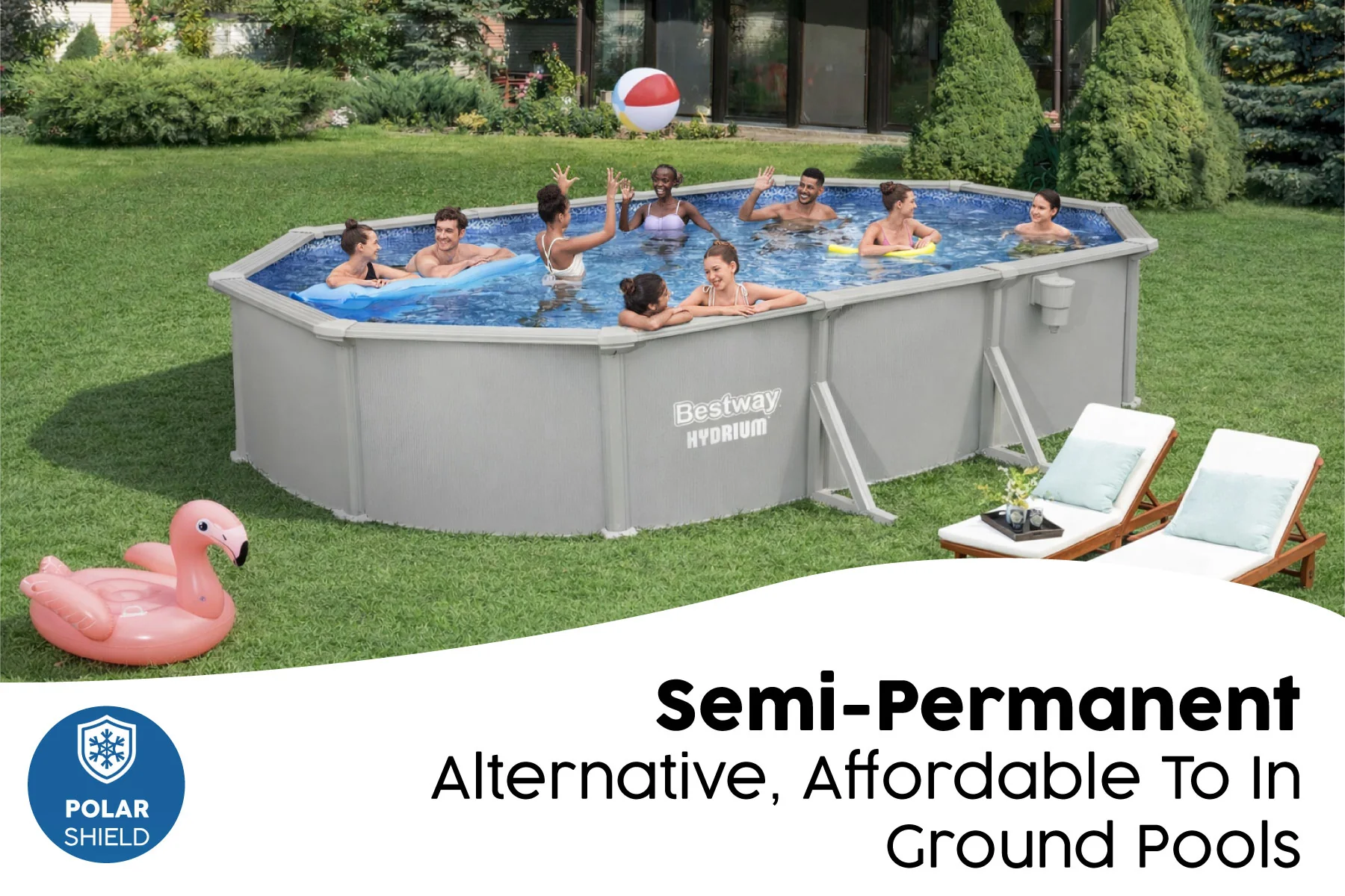 20ft x 48in Oval Hydrium Steel Above Ground Pool Set - Image 5