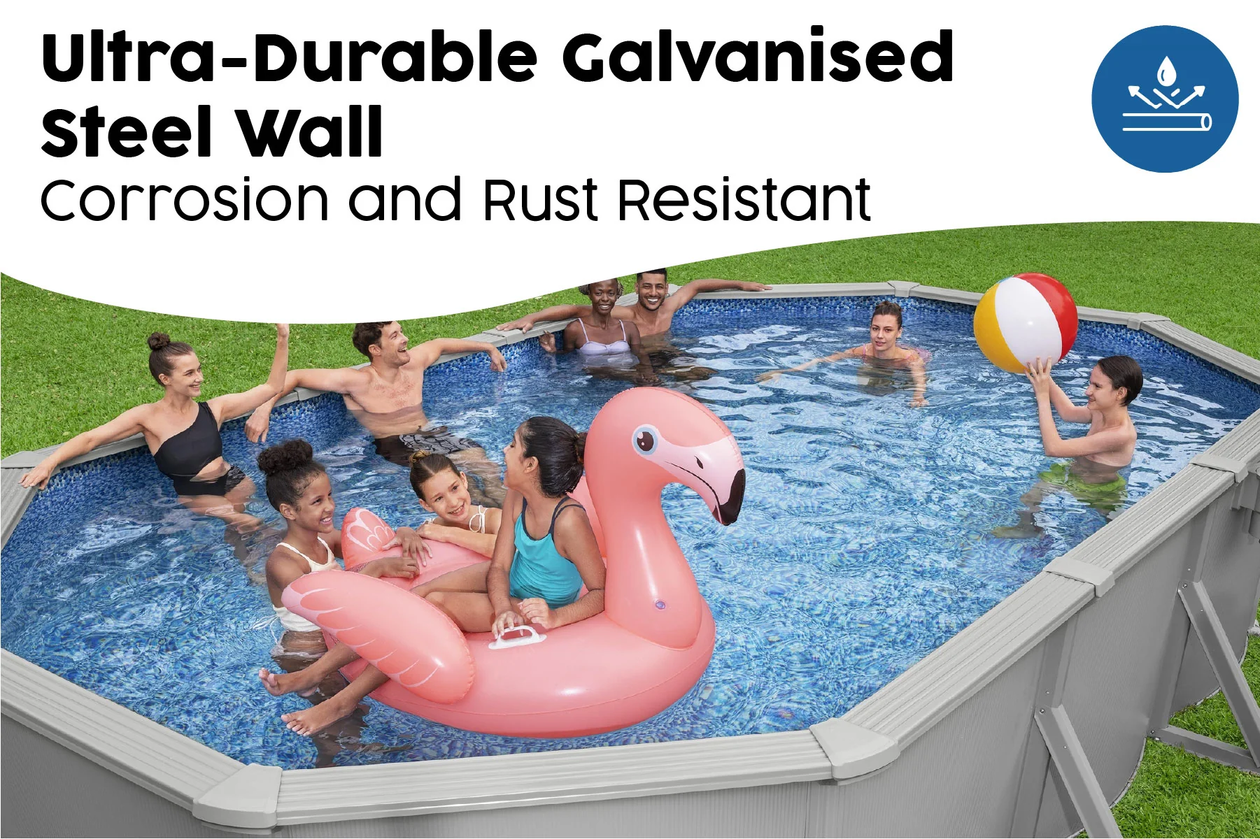 20ft x 48in Oval Hydrium Steel Above Ground Pool Set - Image 6
