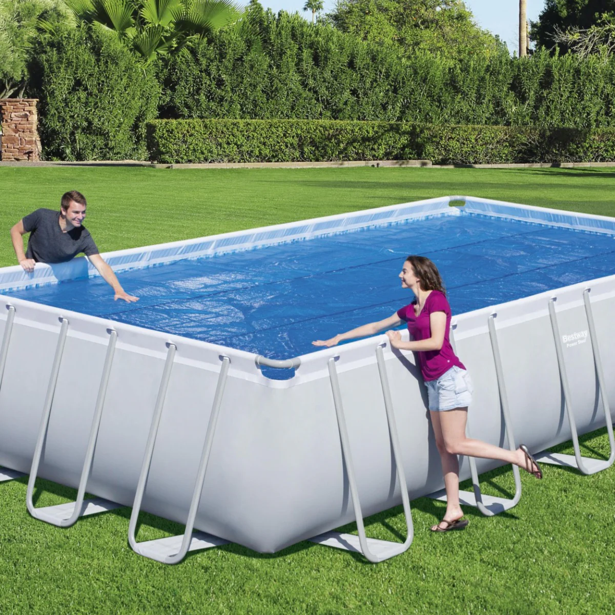 24ft Solar Pool Cover for Power Steel Above Ground Pools - Image 2