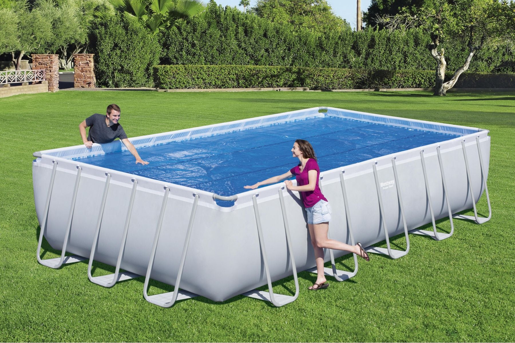 24ft Solar Pool Cover for Power Steel Above Ground Pools - Image 4