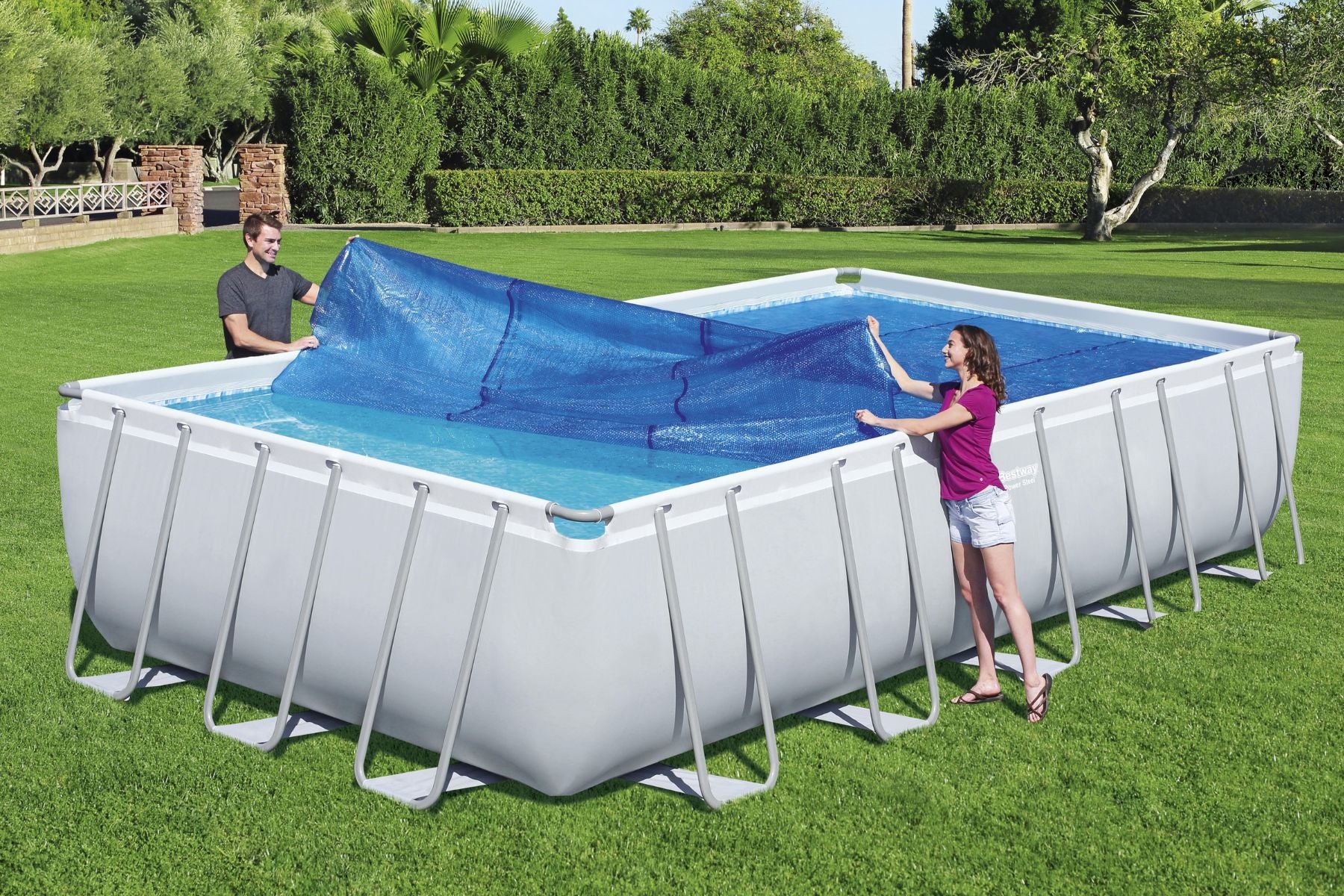 24ft Solar Pool Cover for Power Steel Above Ground Pools - Image 5