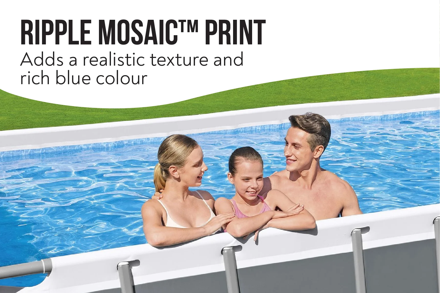 24ft x 12ft x 52in Dark Grey Rectangle Power Steel Above Ground Pool Set - Image 5