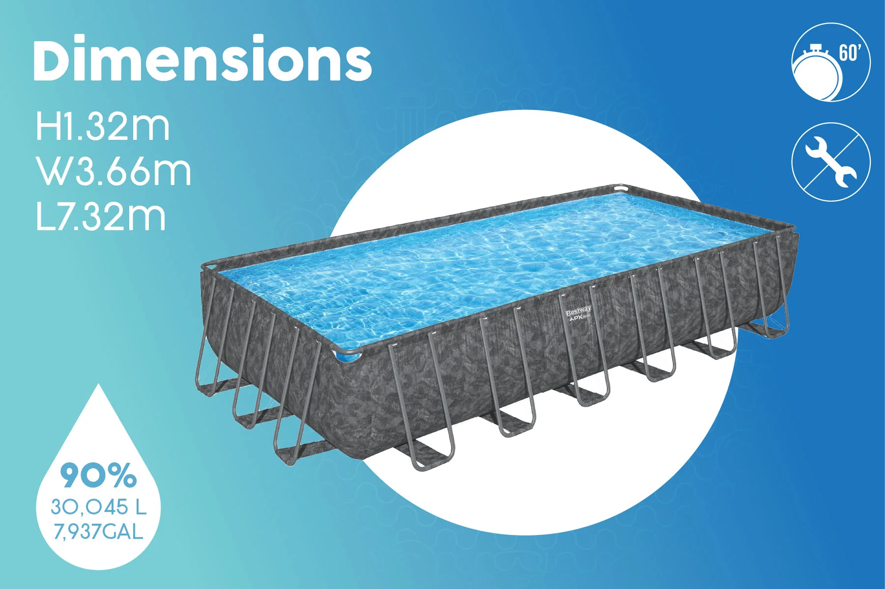 24' APX 365 Rectangular Pool Set - Image 10