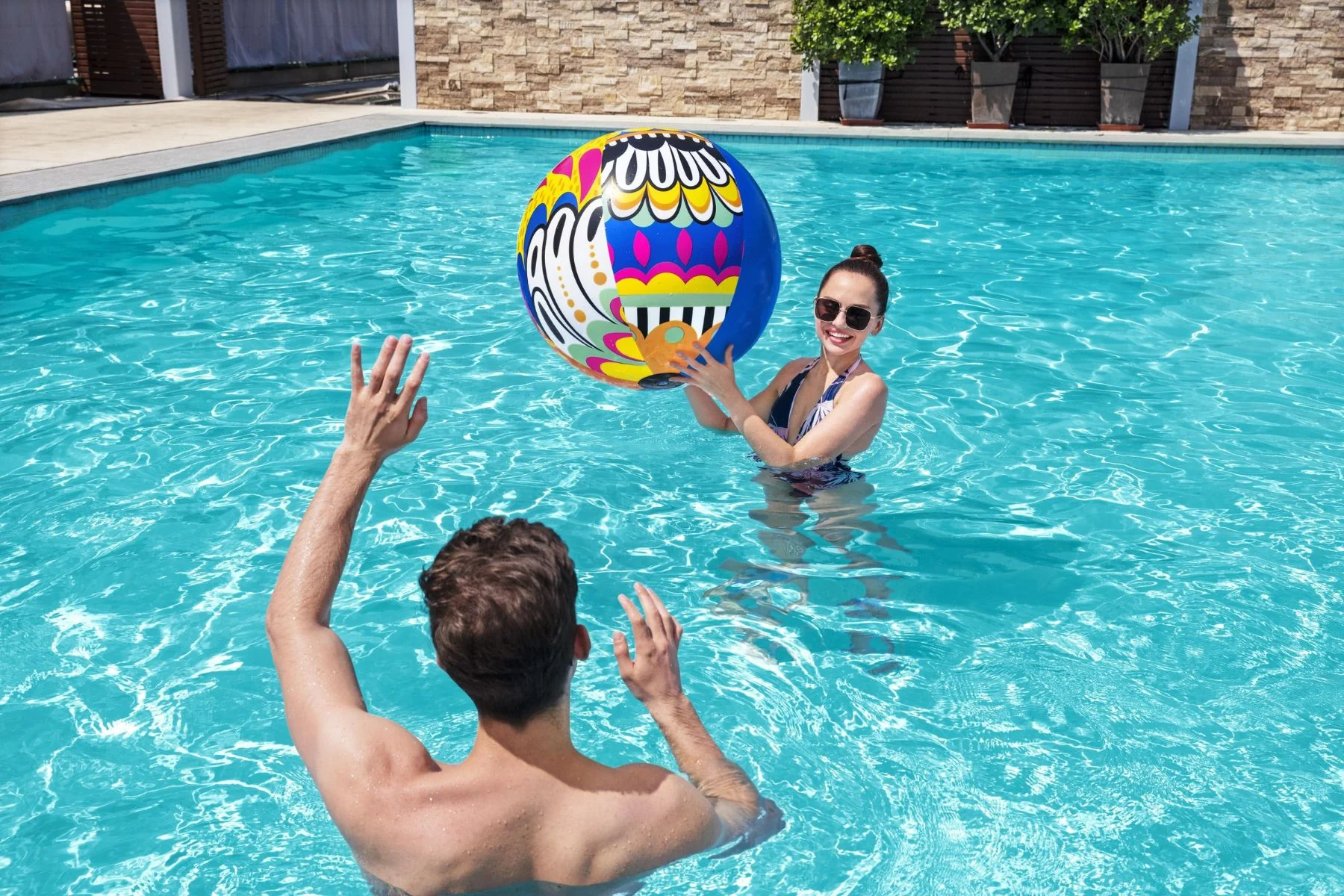 Inflatable 36" Fiesta Beach Ball - Image 4