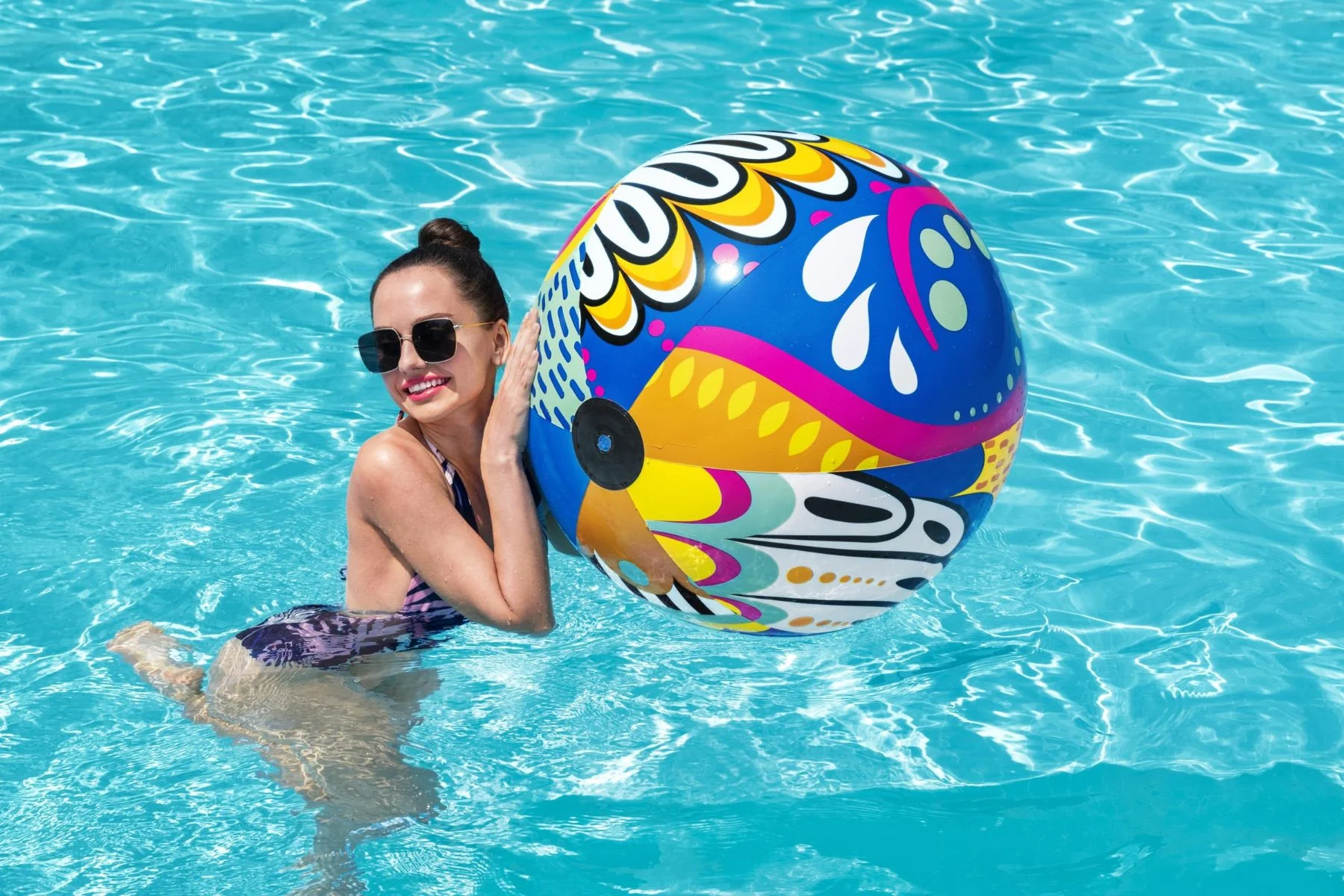Inflatable 36" Fiesta Beach Ball - Image 5