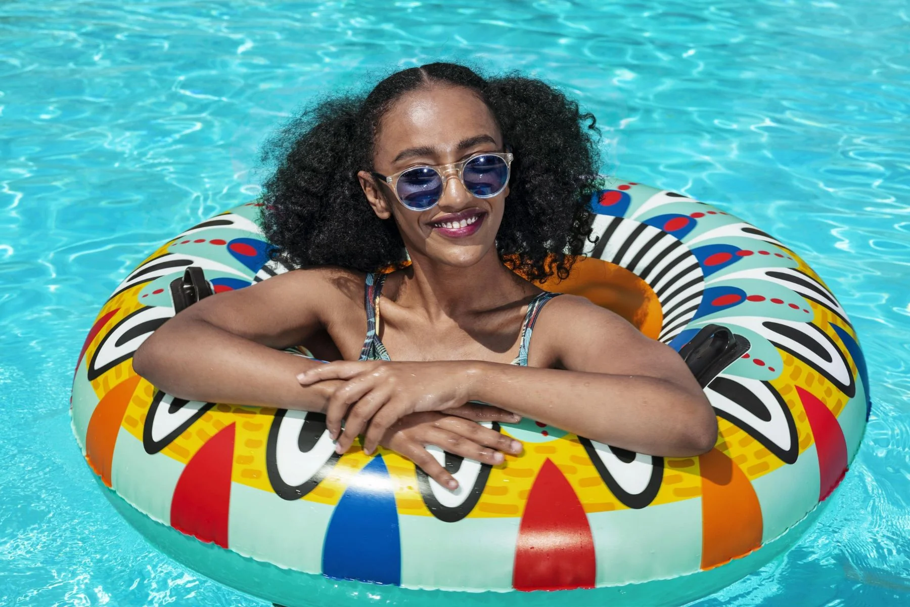 Inflatable Fiesta Swim Ring Pool Float - Image 4