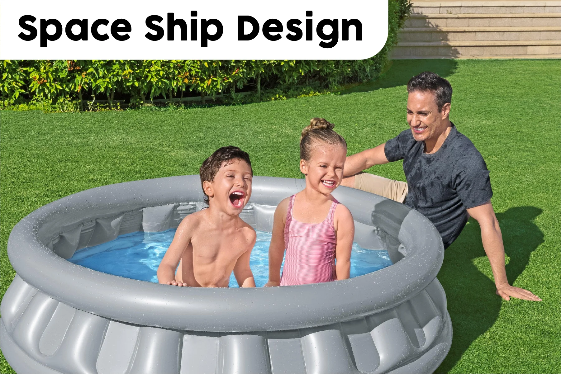 Spaceship Kids Inflatable Paddling Pool - Image 5