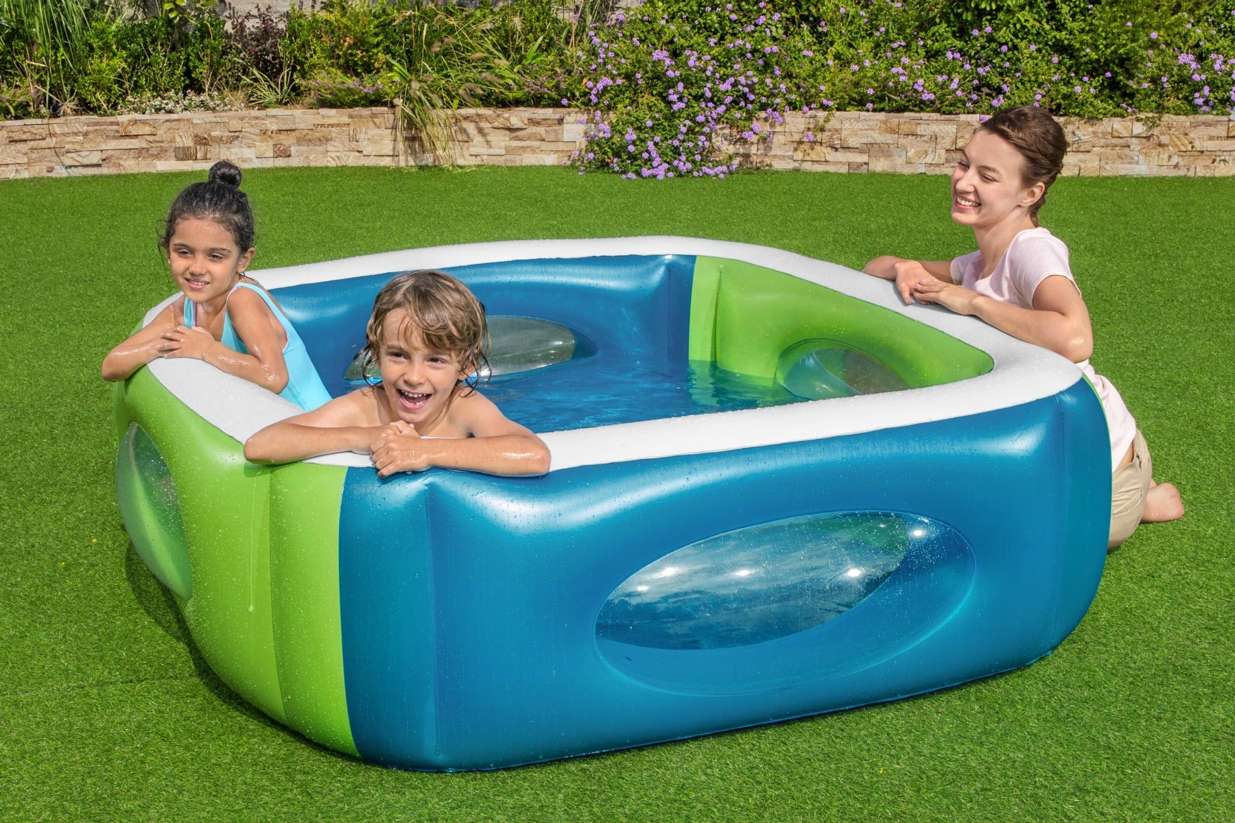 Kids Inflatable Paddling Pool with Window - Image 5