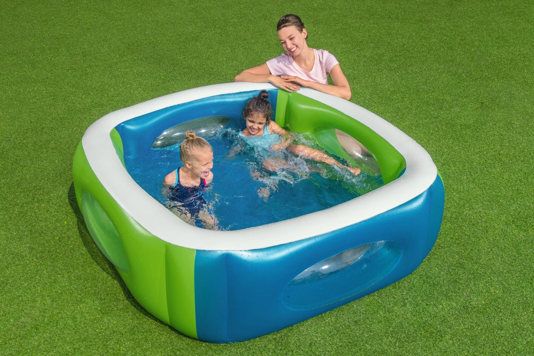 Kids Inflatable Paddling Pool with Window - Image 6