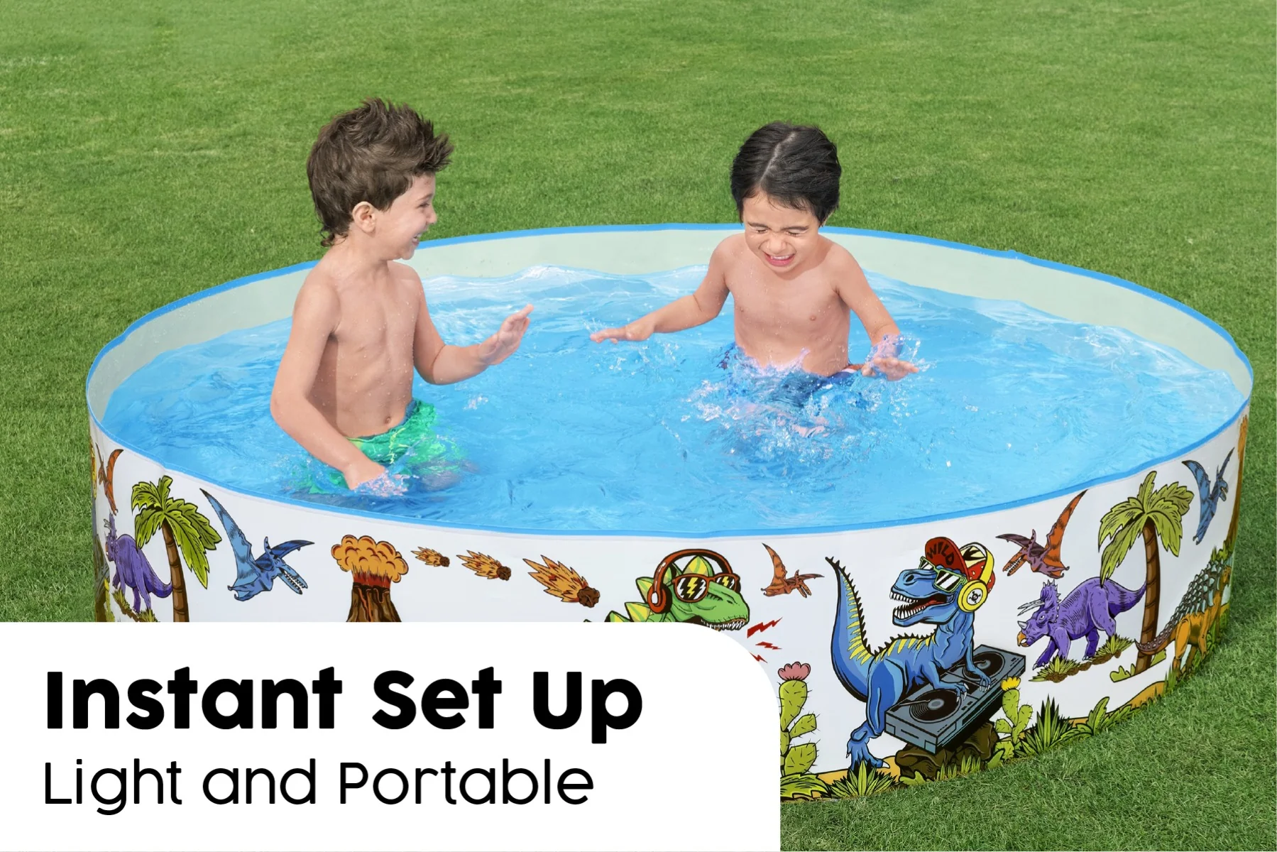 Dinosaur Themed Kids Inflatable Paddling Pool - Image 5
