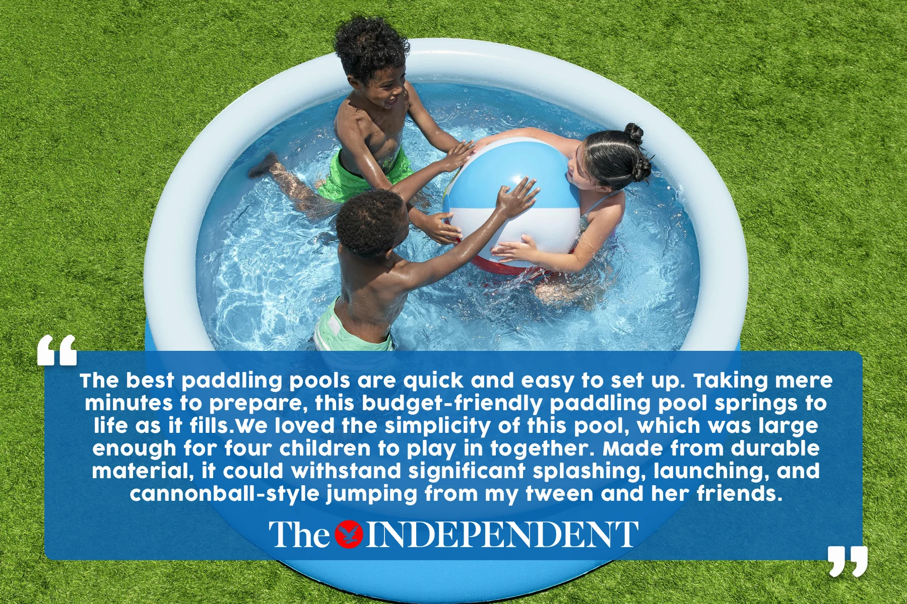 8ft x 24inch Blue Round Fast Set Inflatable Above Ground Pool - Image 5
