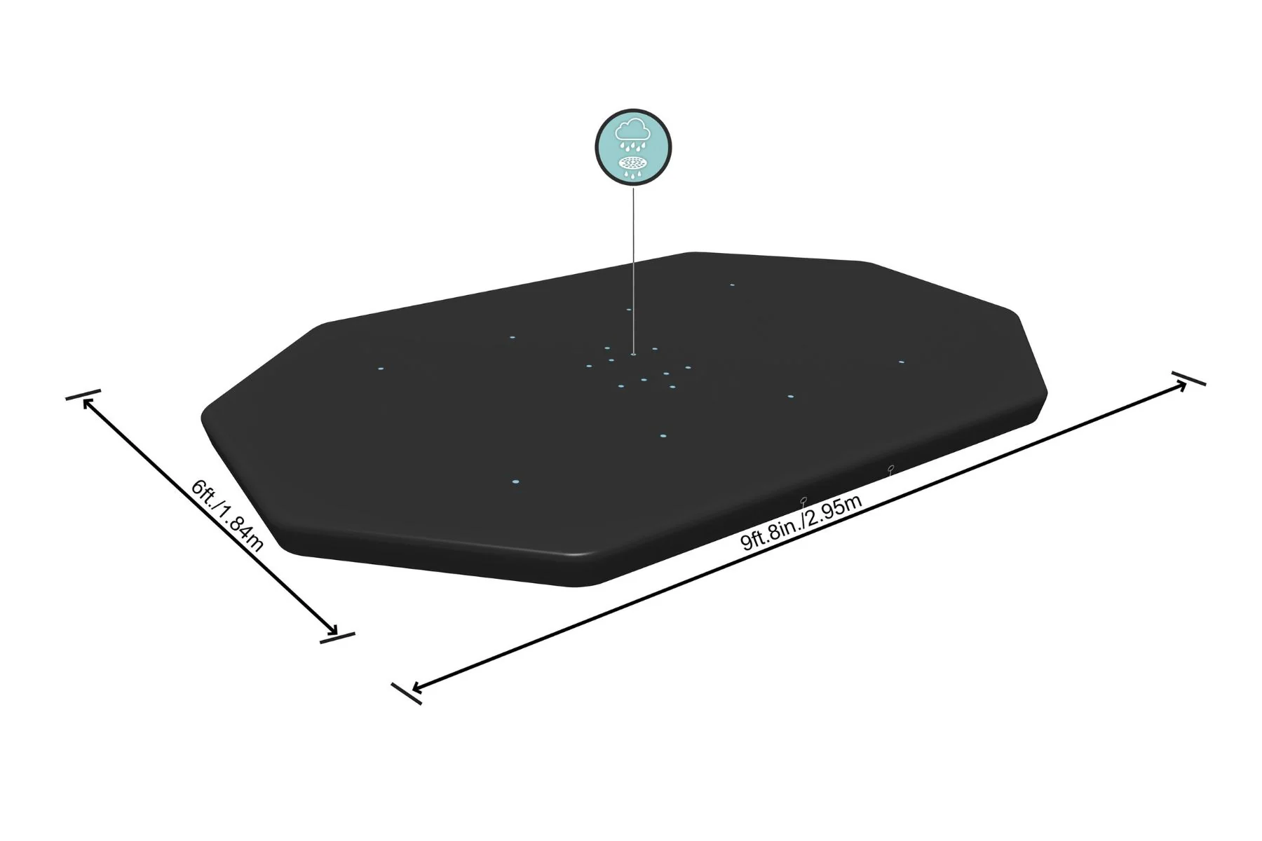 9ft 10inch Oval Pool Cover for Power Steel Above Ground Pools - Image 5