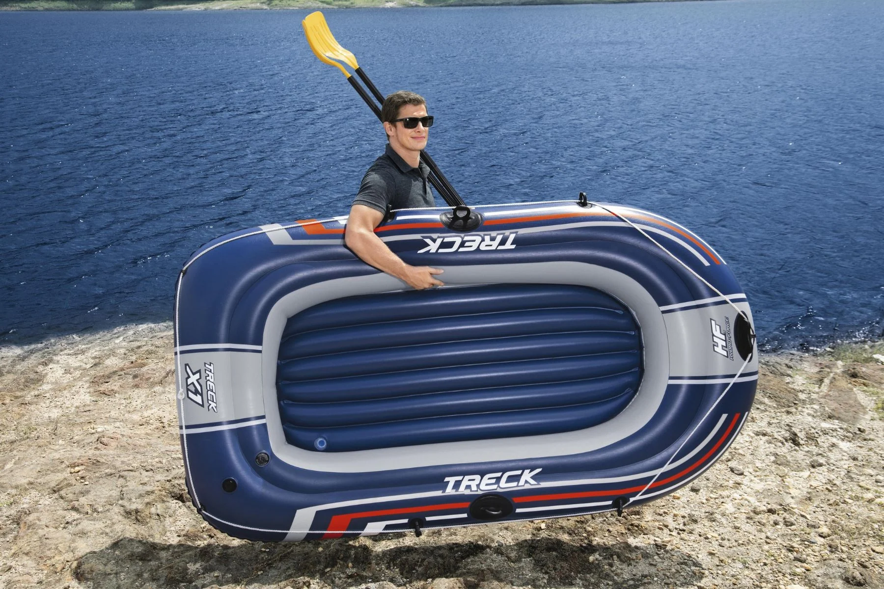 Hydro-Force 2 Person Inflatable Raft Treck Set Treck - Image 6